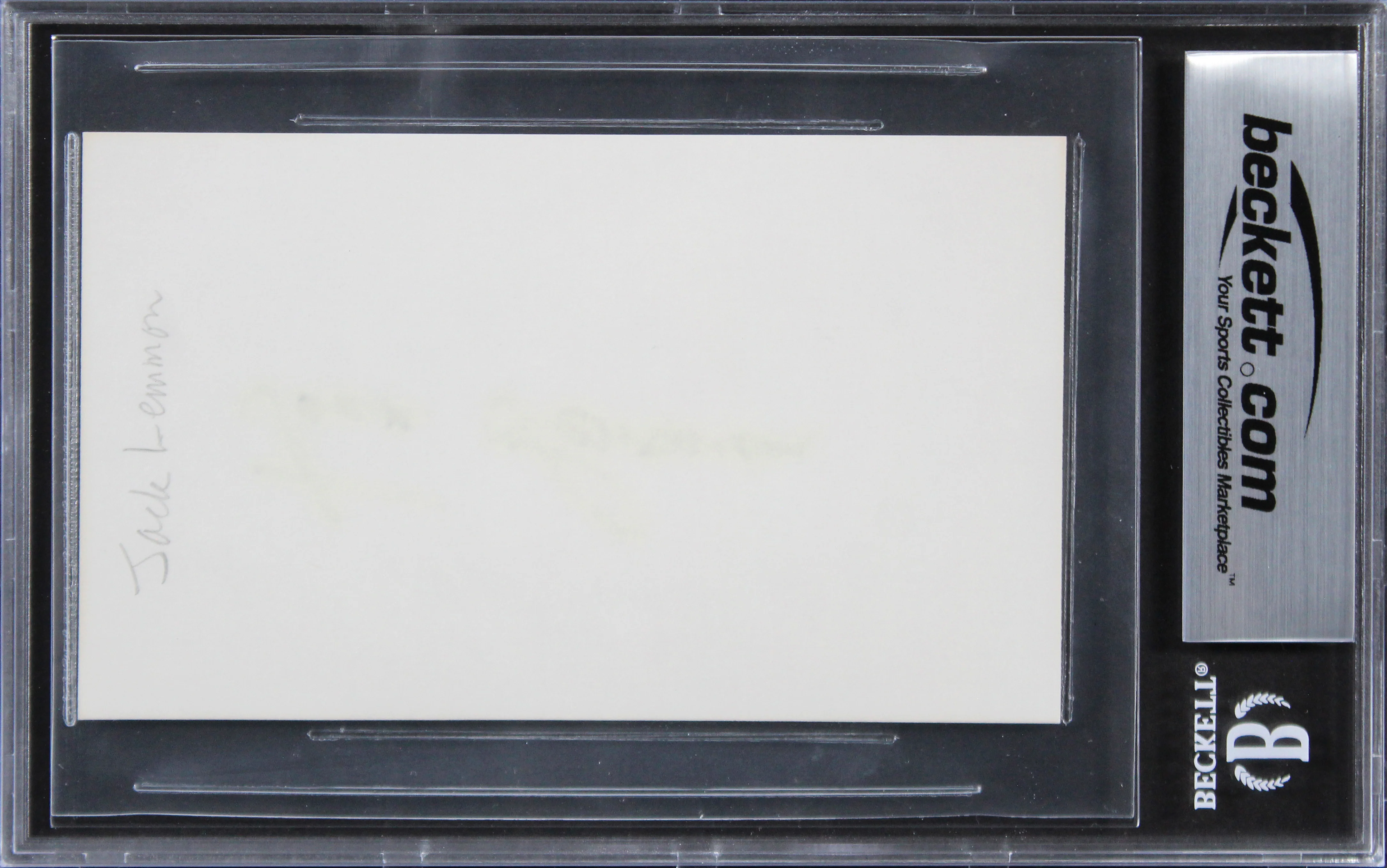 Jack Lemmon The Apartment Authentic Signed 3x5 Index Card BAS Slabbed - Image 3