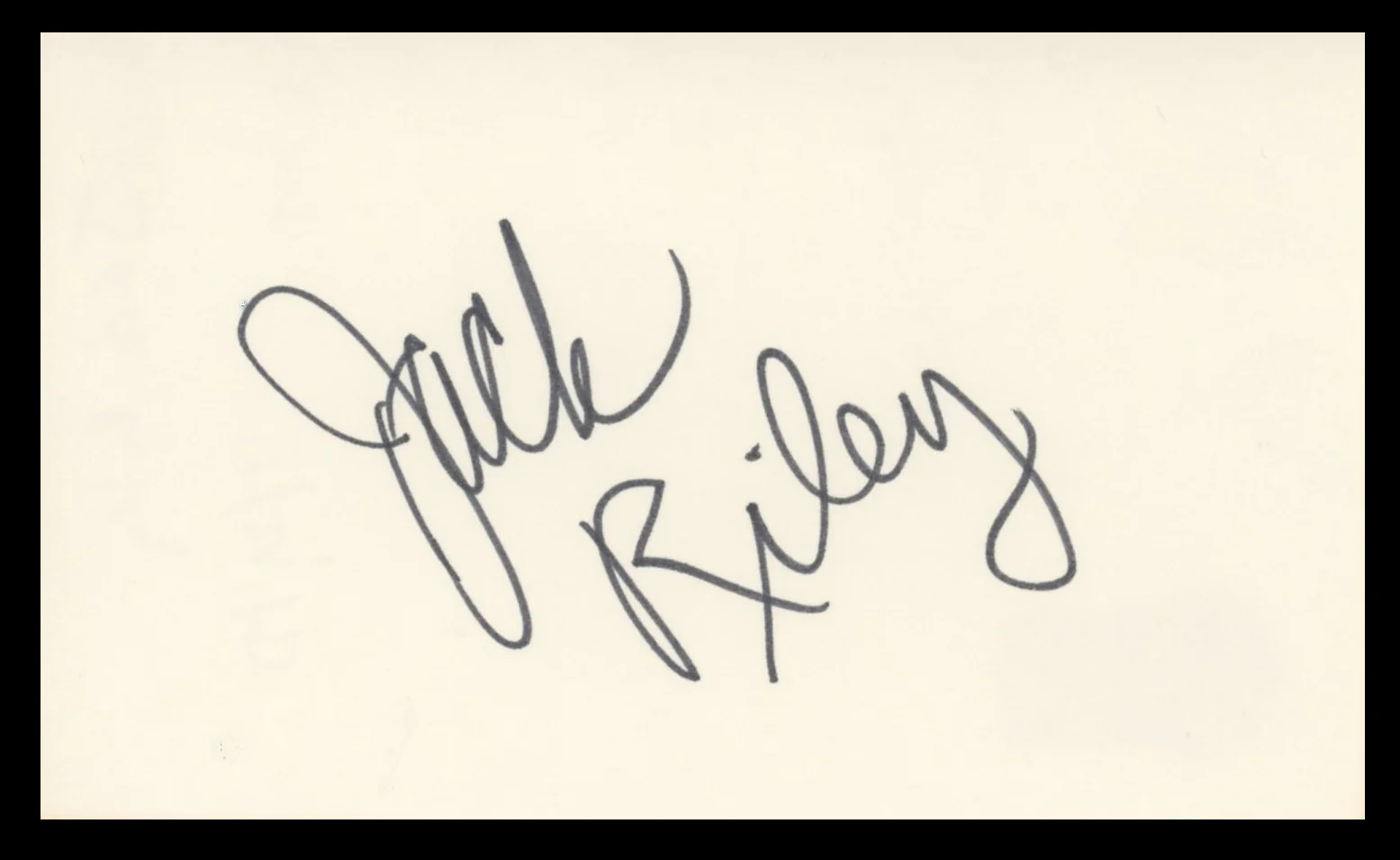 Jack Riley The Bob Newhart Show Authentic Signed 3x5 Index Card BAS #BV59137