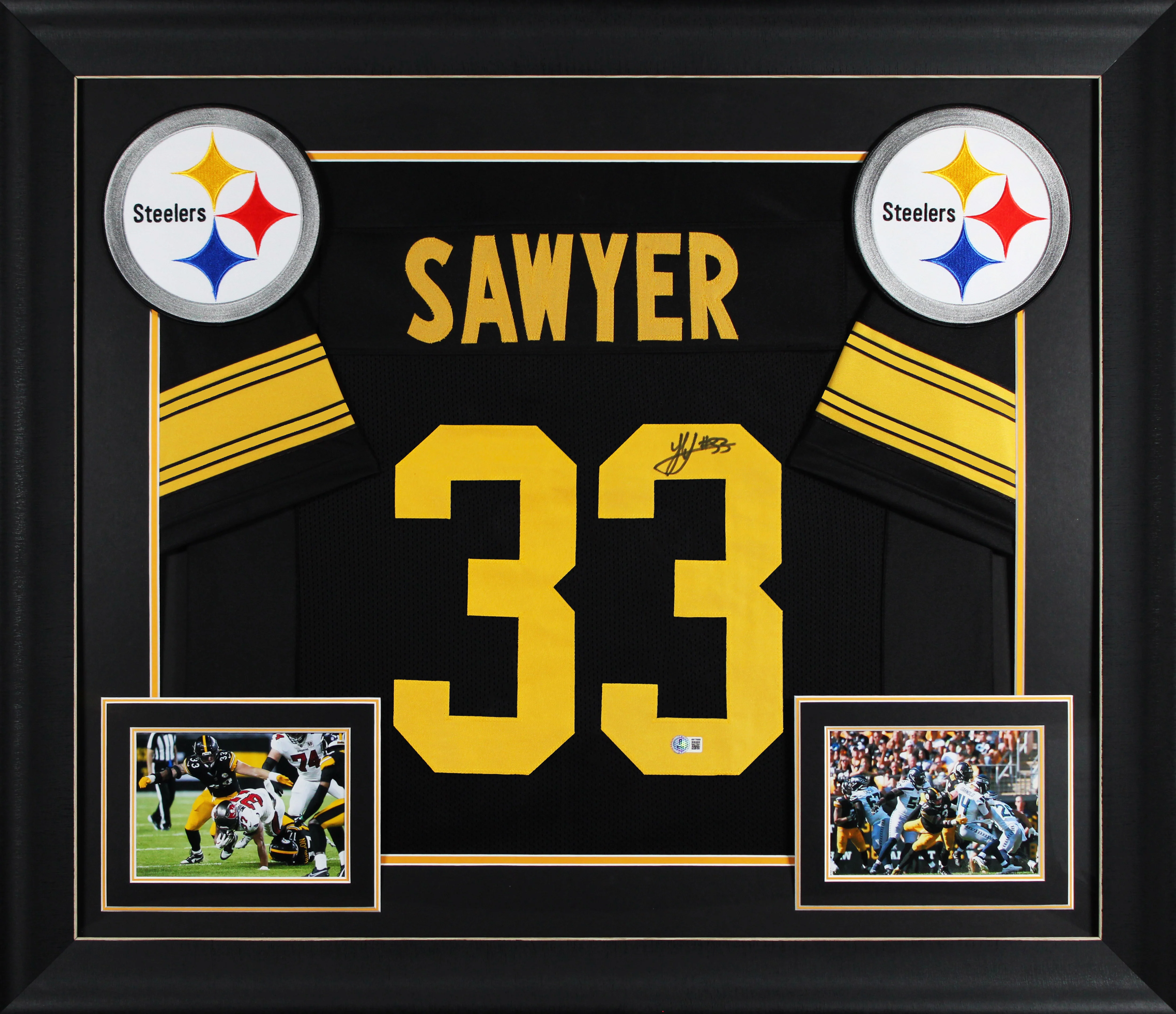 Jack Sawyer Authentic Signed Black Color Rush Pro Style Framed Jersey BAS Wit - Image 2