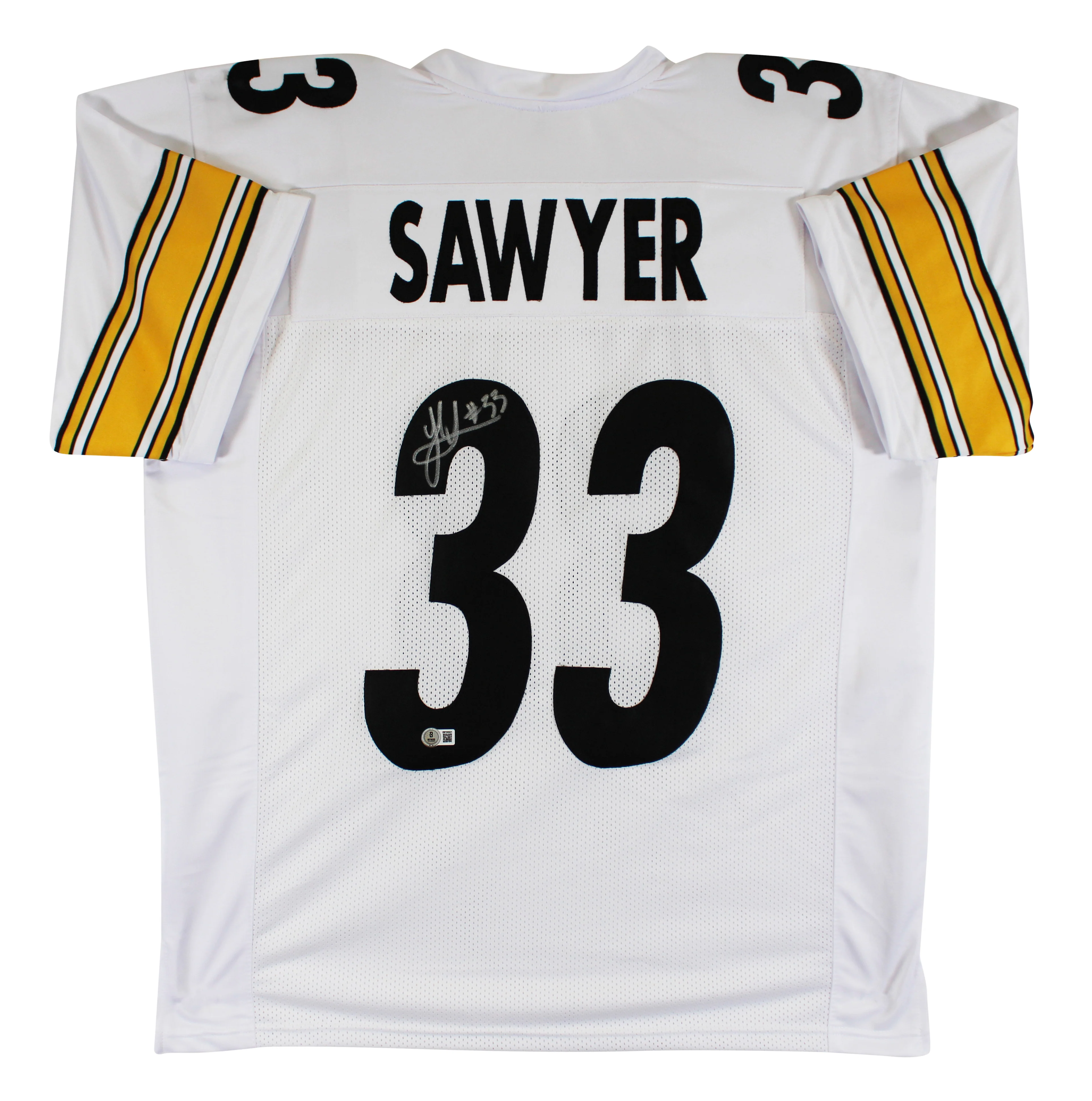 Jack Sawyer Authentic Signed White Pro Style Jersey Autographed BAS Witnessed