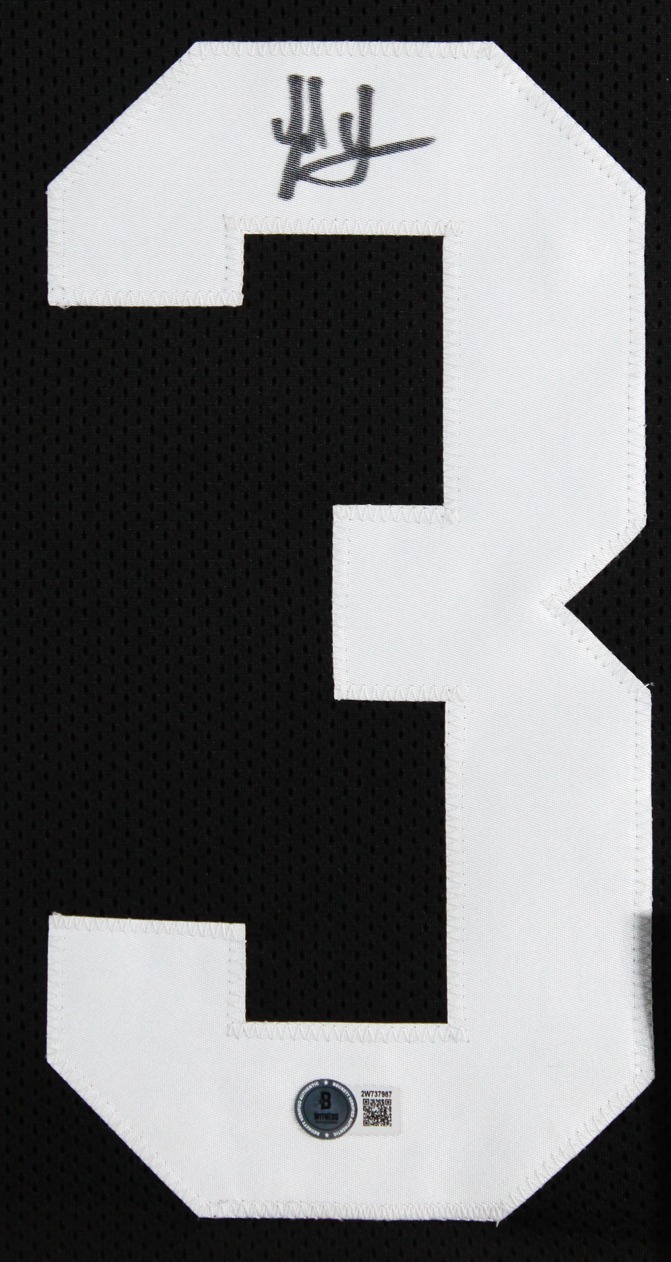 Jack Sawyer Signed Black Throwback Pro Style Framed Jersey BAS Witnessed - Image 3