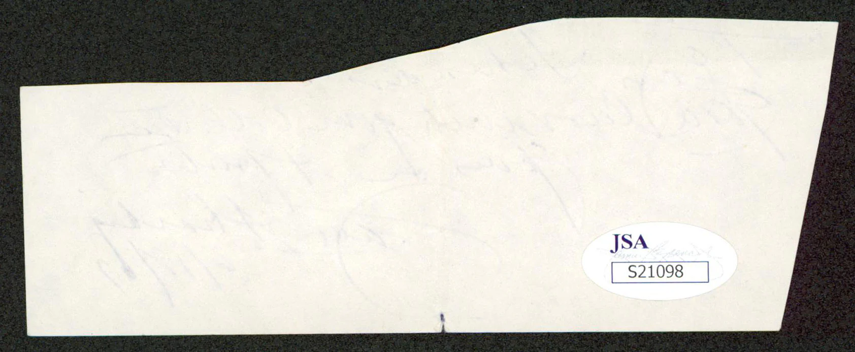 Jack Sharkey "Good Luck With... 6/18/67" Signed 2x5 Cut Signature JSA #S21098 - Image 3