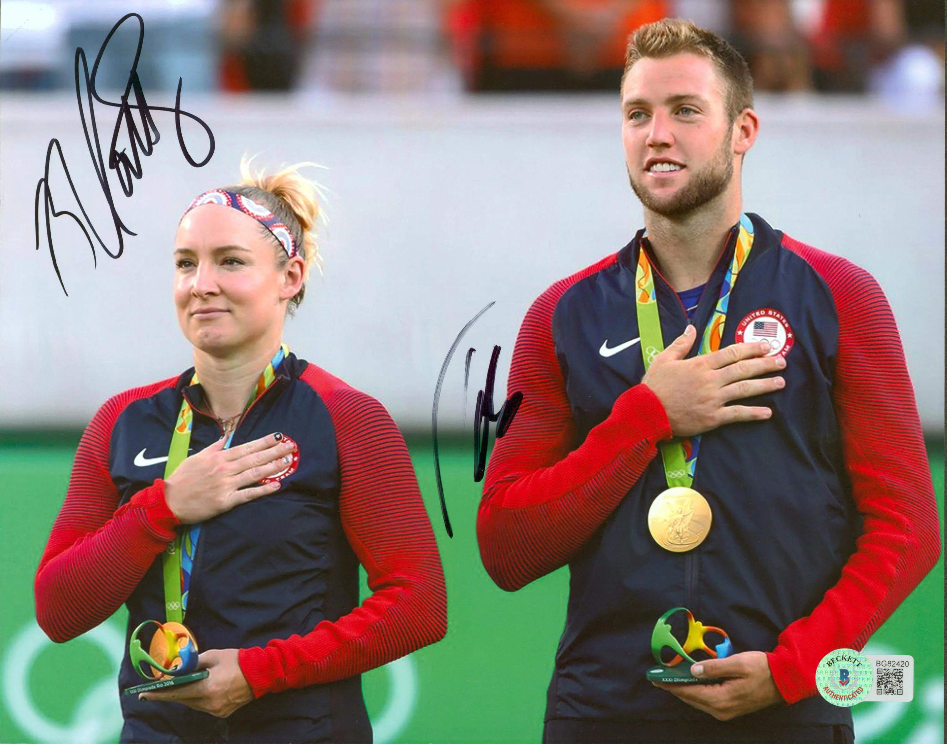 Jack Sock & Bethanie Mattek-Sands Authentic Signed 8x10 Photo BAS #BG82420 - Image 2