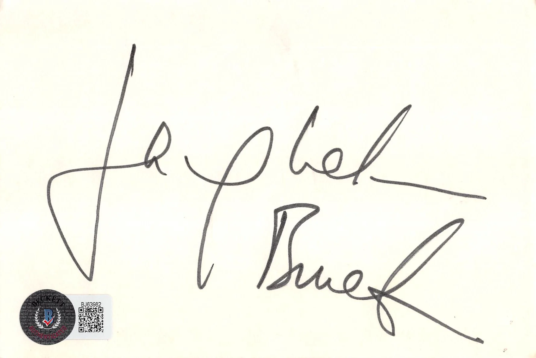 Jacqueline Bisset The Deep Authentic Signed 4x6 Index Card BAS #BJ63982 - Image 2