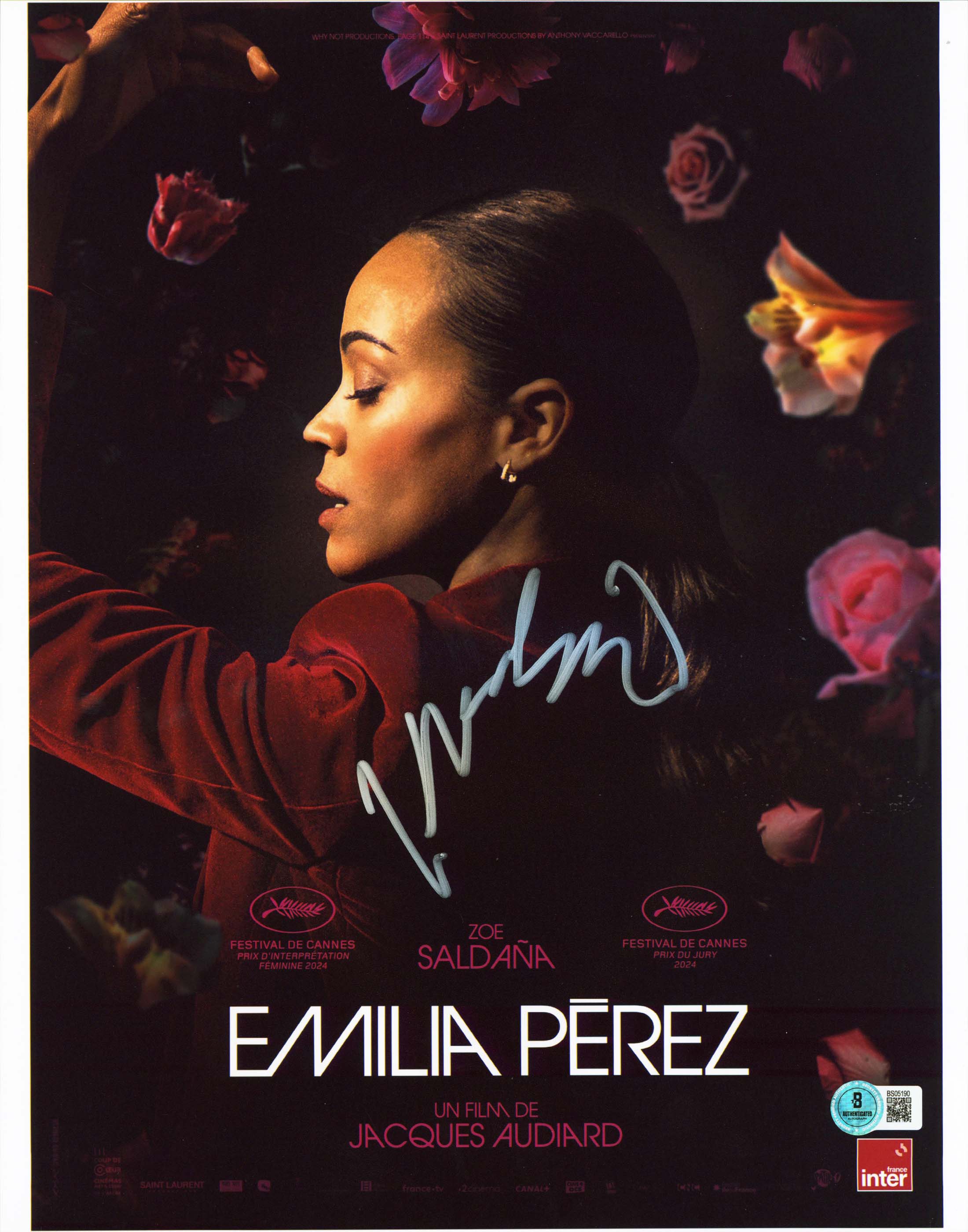 Jacques Audiard Emilia Perez Authentic Signed 11x14 Vertical Photo BAS #BS05190 - Image 2