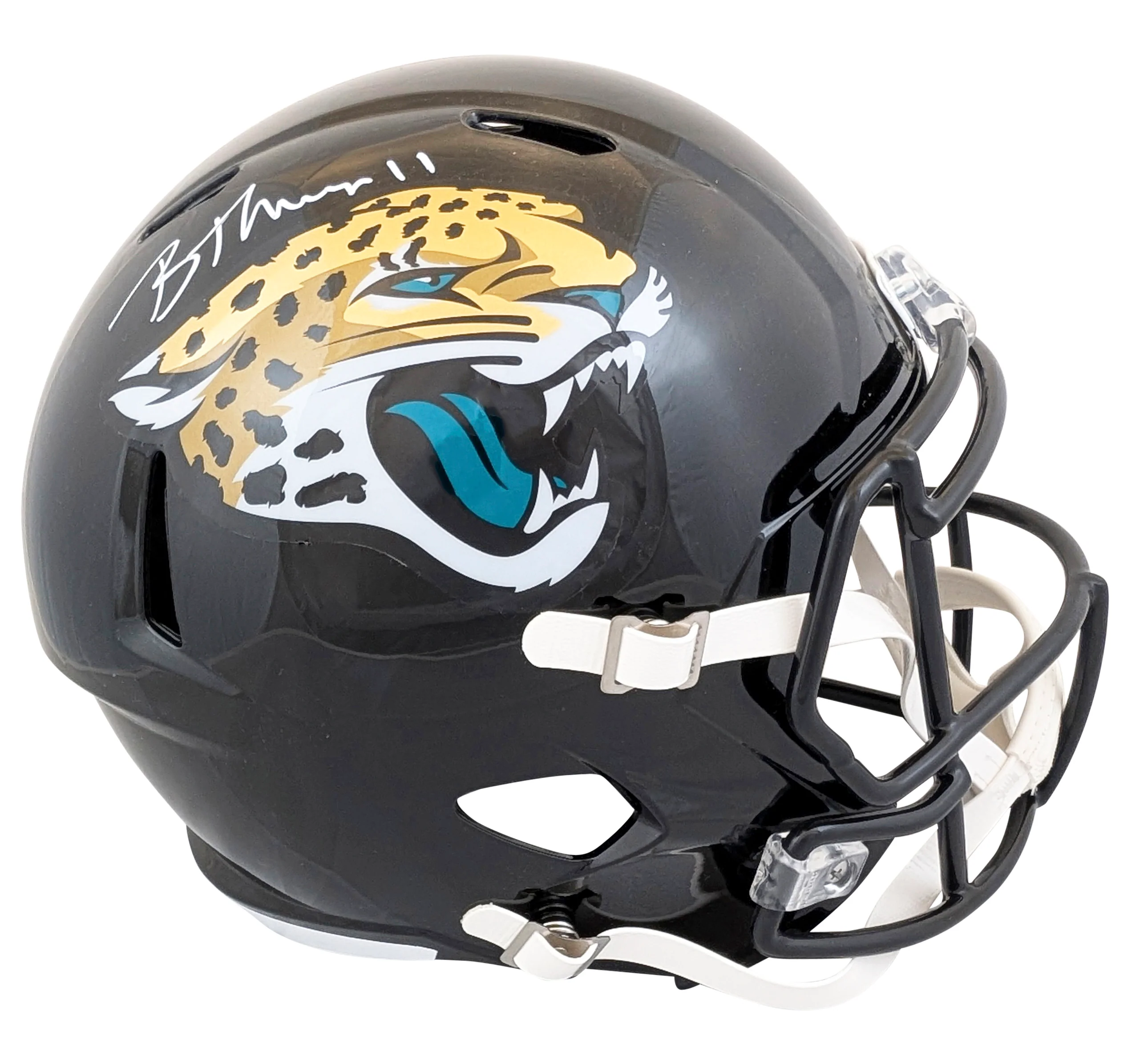 Jaguars Brian Thomas Jr. Authentic Signed Full Size Speed Rep Helmet Fanatics - Image 2