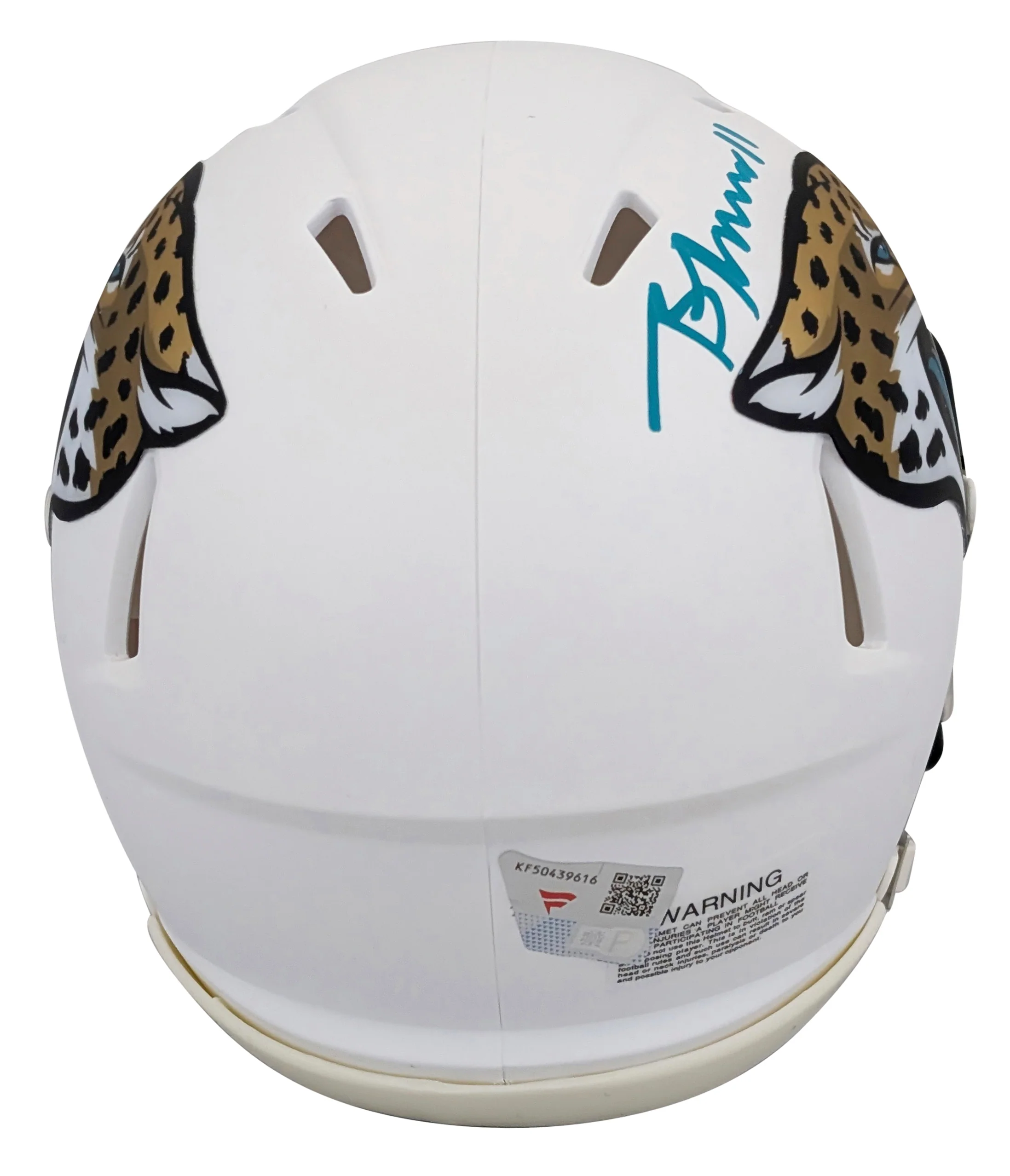 Jaguars Brian Thomas Jr. Signed On-Field Alt 2024 Speed Mini Helmet W/ Case Fan - Image 4