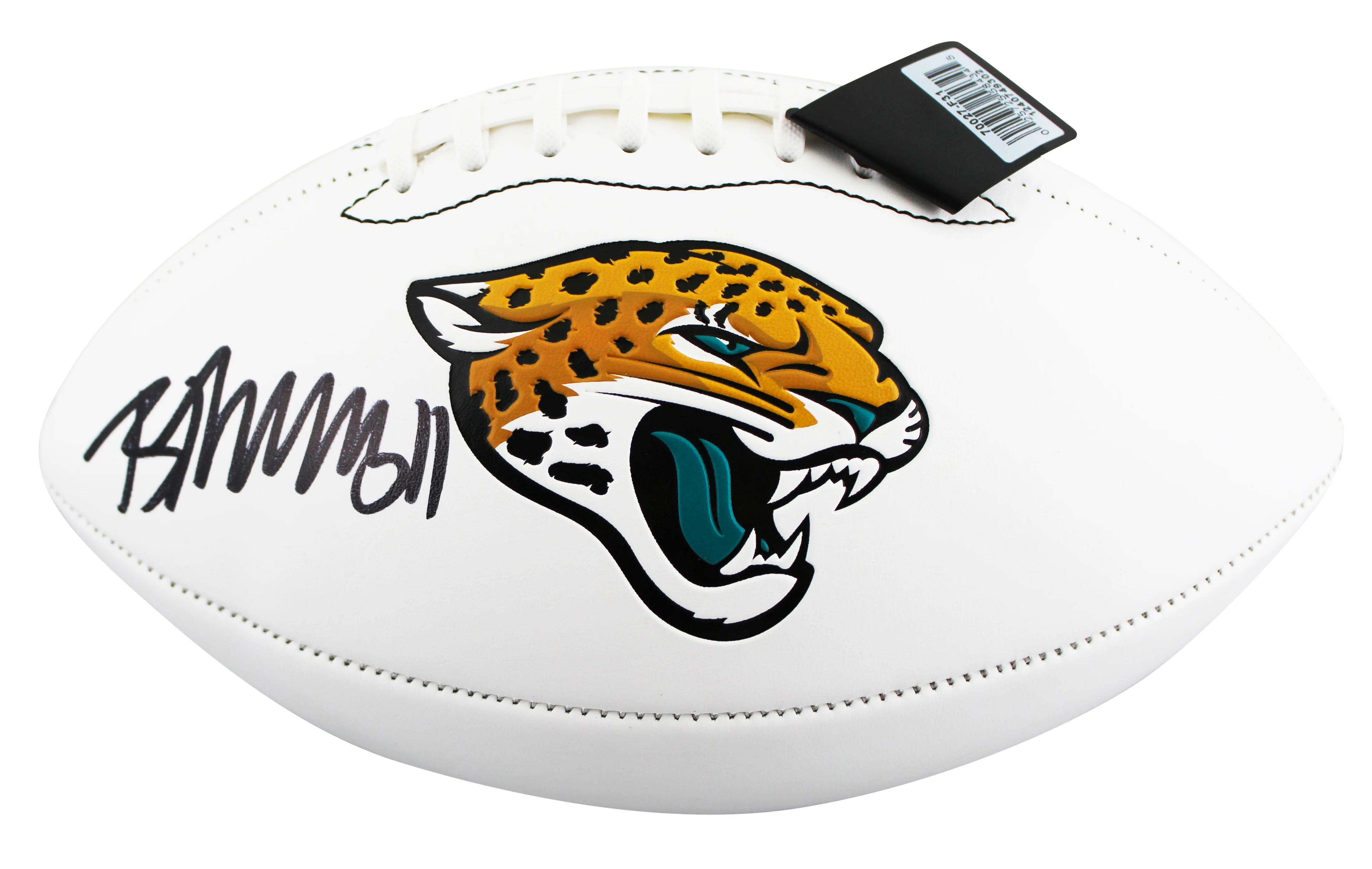 Jaguars Brian Thomas Jr. Signed White Panel Logo Football W/ Case Fanatics - Image 3