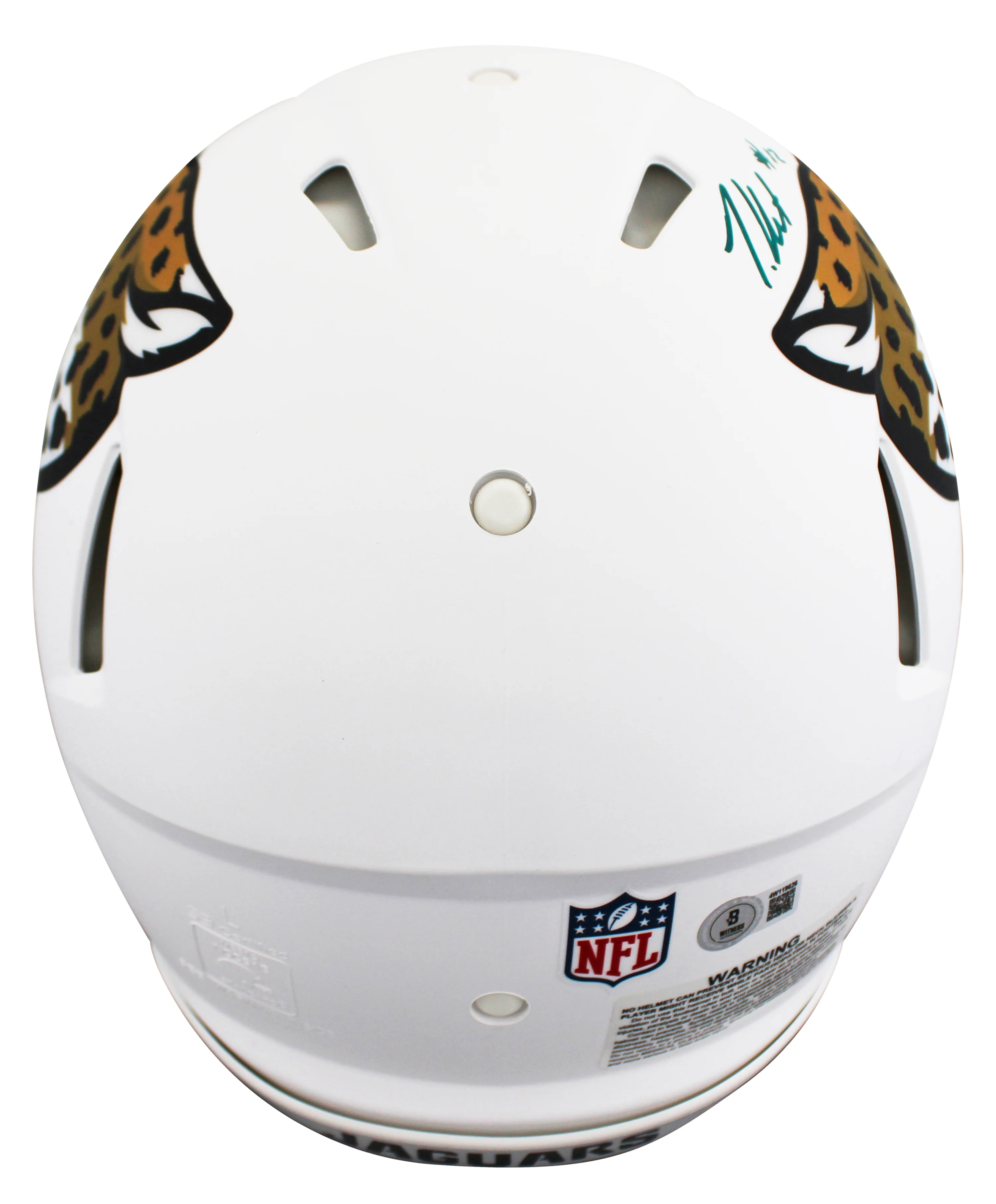 Jaguars Travis Hunter Signed 2024 On-Field Alt F/S Speed Proline Helmet BAS Wit - Image 3