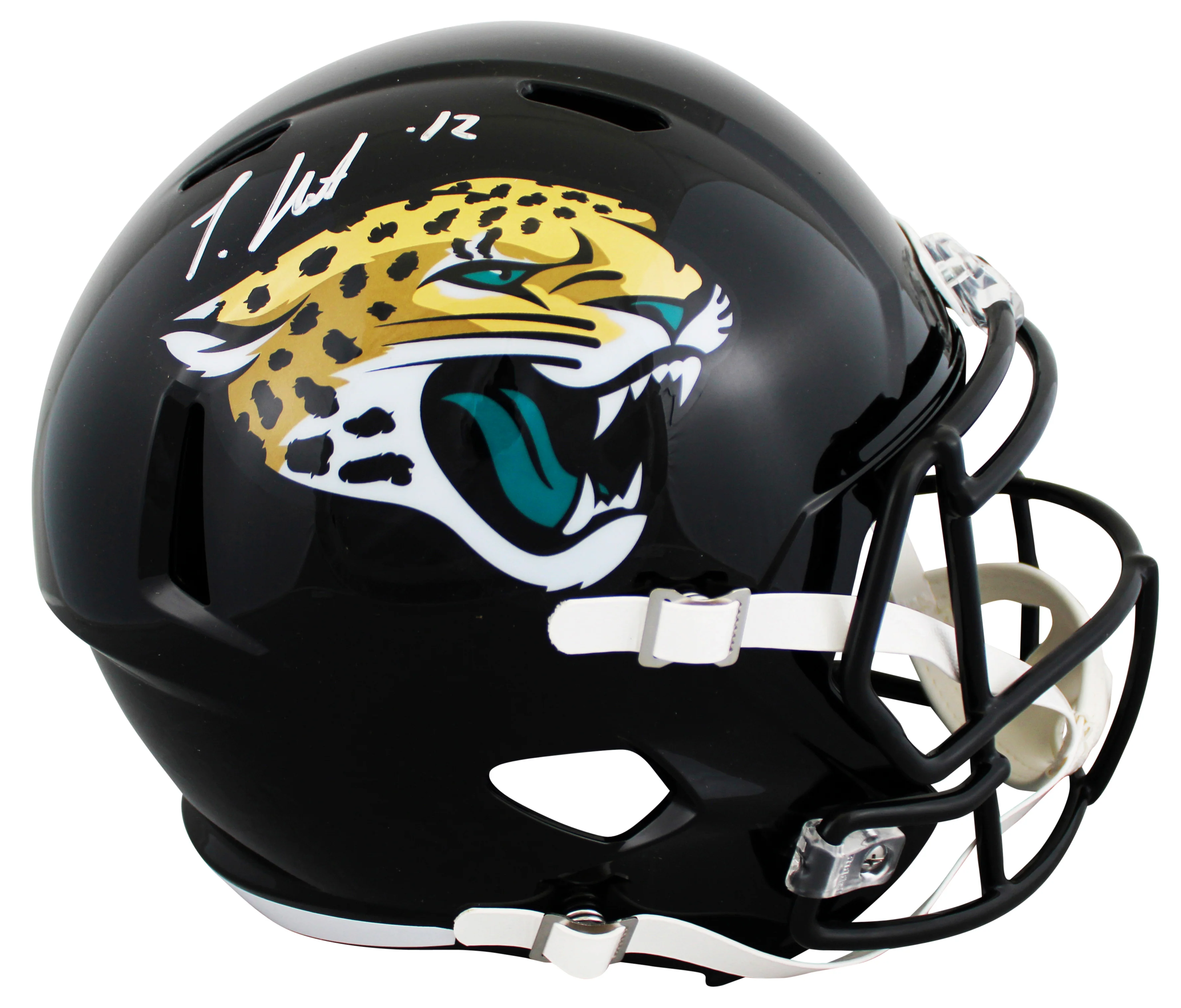 Jaguars Travis Hunter Signed Full Size Speed Rep Helmet W/ Case BAS Witnessed - Image 3