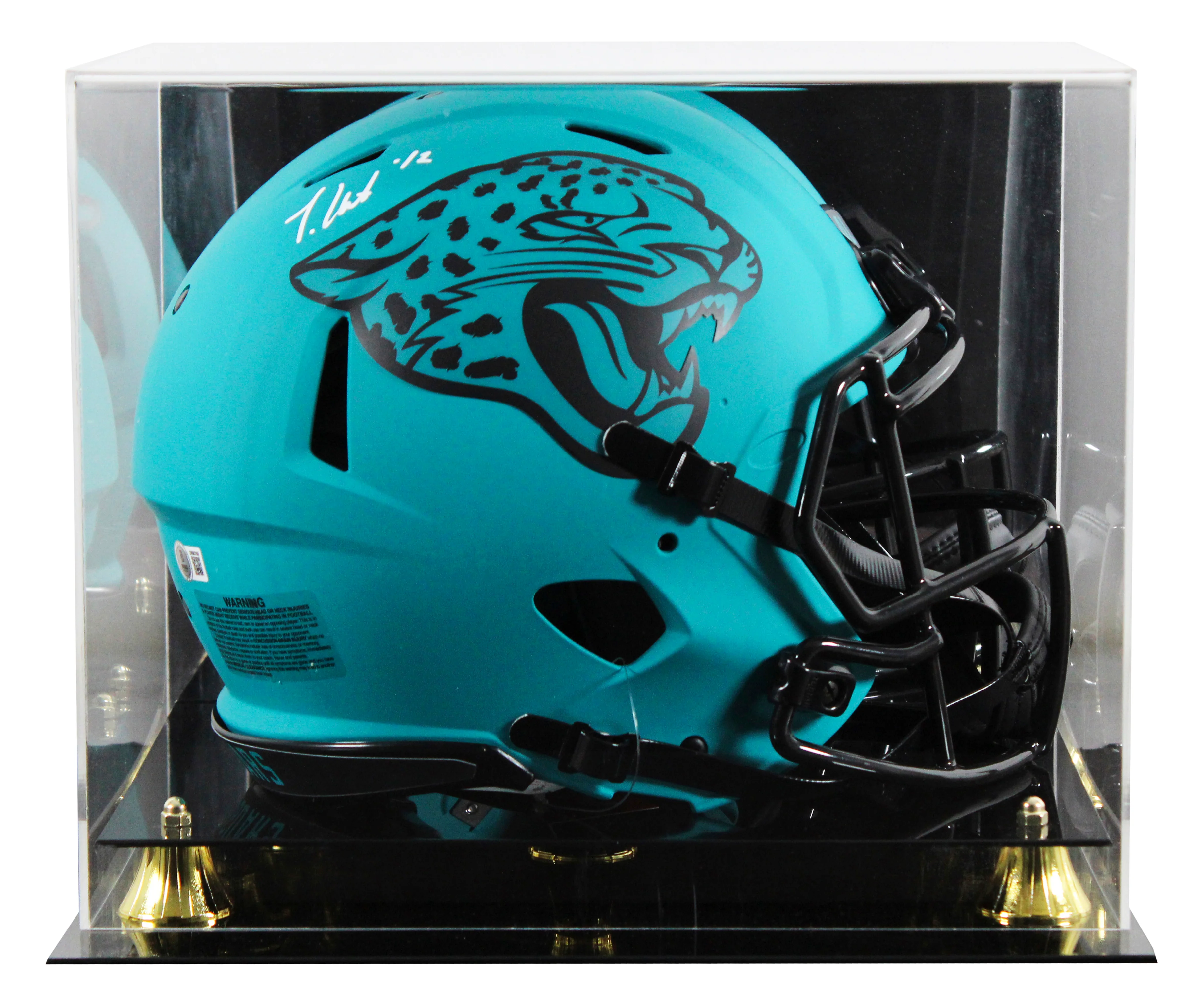 Jaguars Travis Hunter Signed Rave Full Size Speed Proline Helmet W/ Case BAS Wit - Image 2