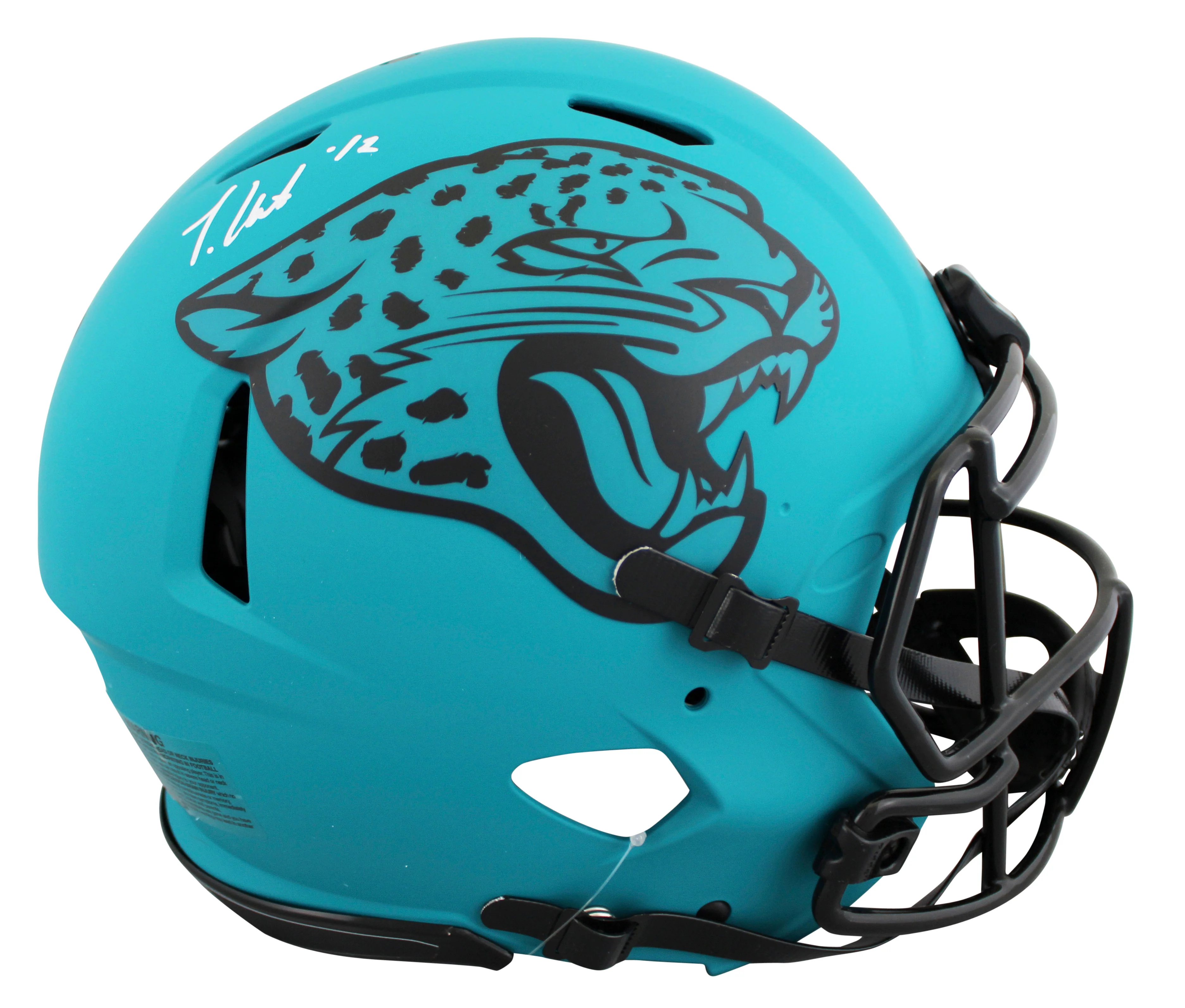 Jaguars Travis Hunter Signed Rave Full Size Speed Proline Helmet W/ Case BAS Wit - Image 3