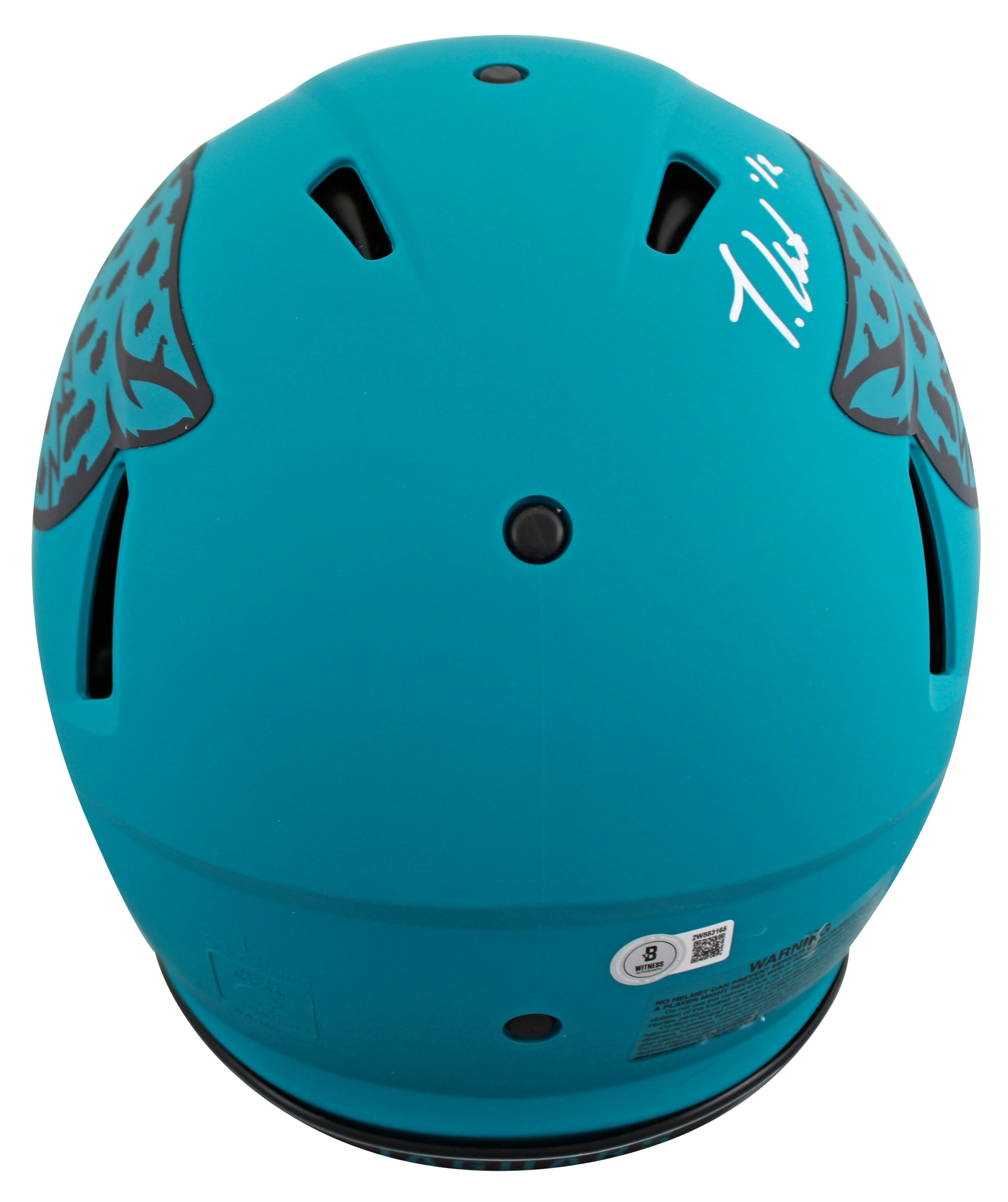 Jaguars Travis Hunter Signed Rave Full Size Speed Proline Helmet W/ Case BAS Wit - Image 4