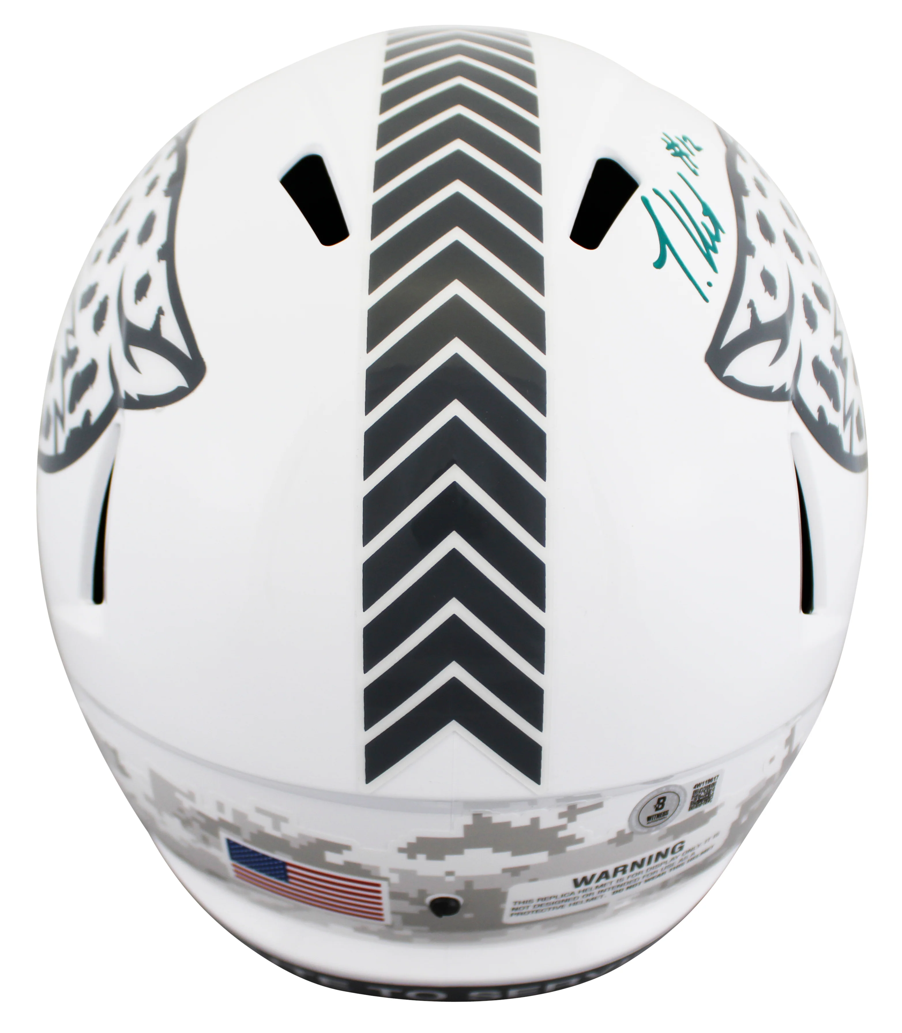 Jaguars Travis Hunter Signed STS III Full Size Speed Rep Helmet W/ Case BAS Wit - Image 4