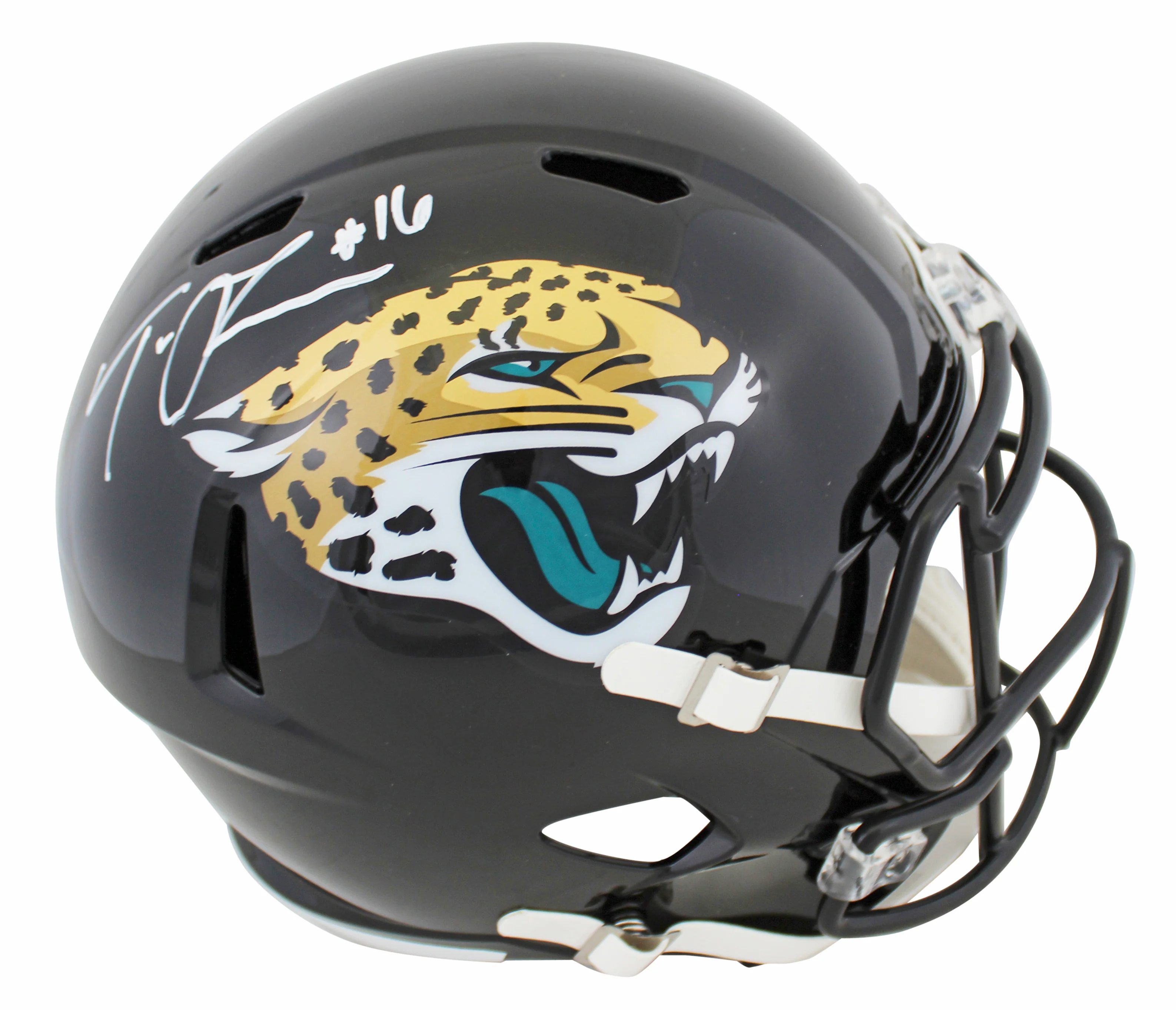 Jaguars Trevor Lawrence Signed Full Size Speed Rep Helmet W/ Case Fanatics - Image 3