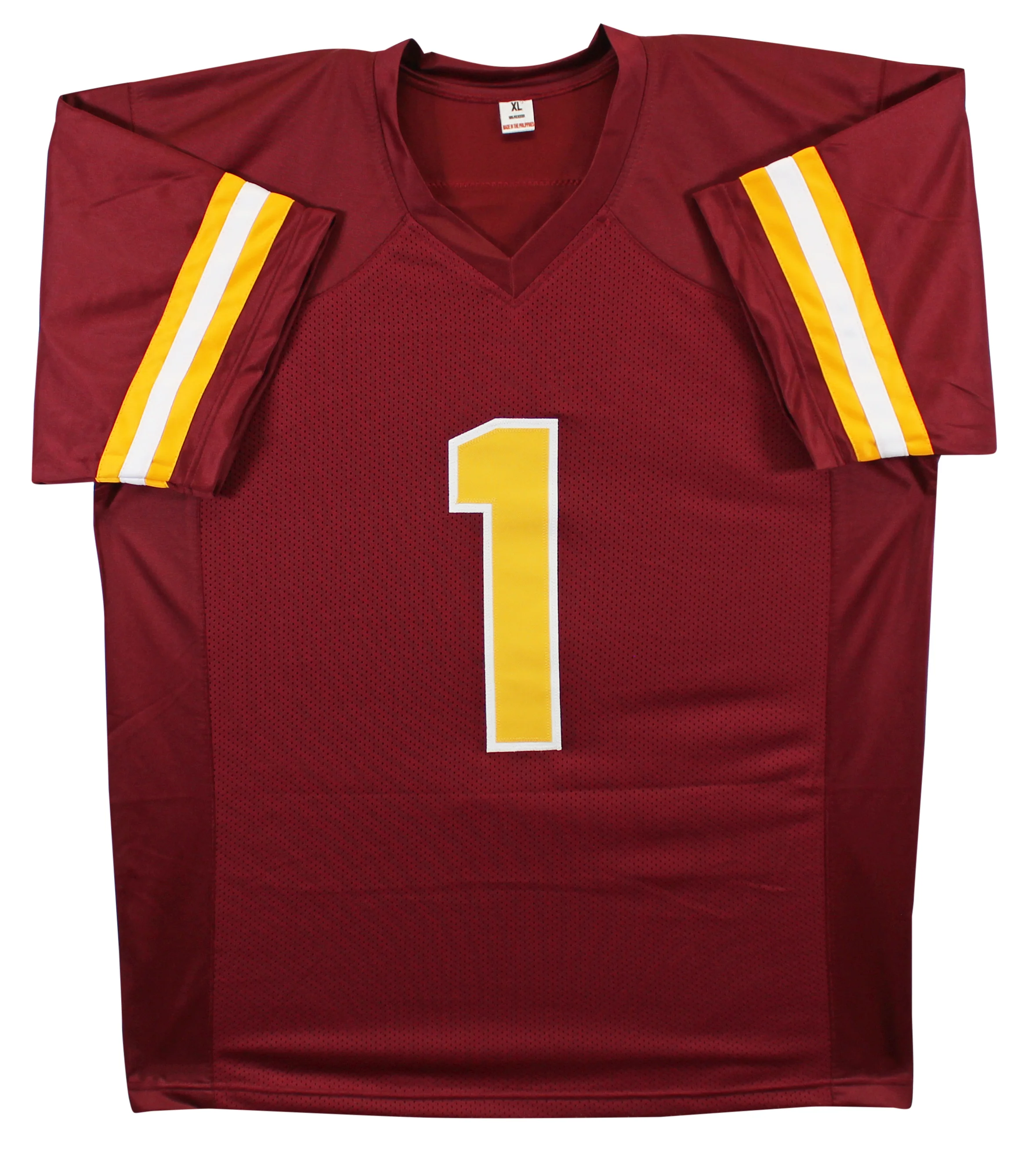 Jahan Dotson Authentic Signed Maroon Pro Style Jersey w/ Yellow #'s JSA - Image 4