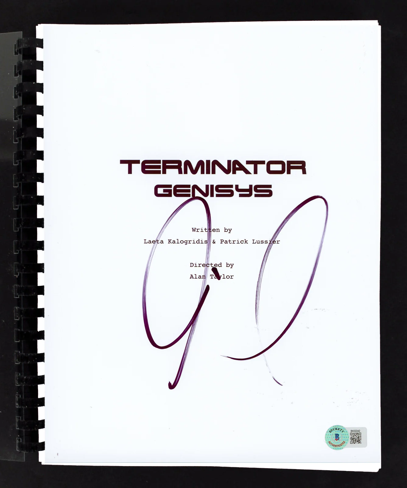 Jai Courtney Terminator Genisys Authentic Signed Movie Script BAS #BK02242 - Image 2