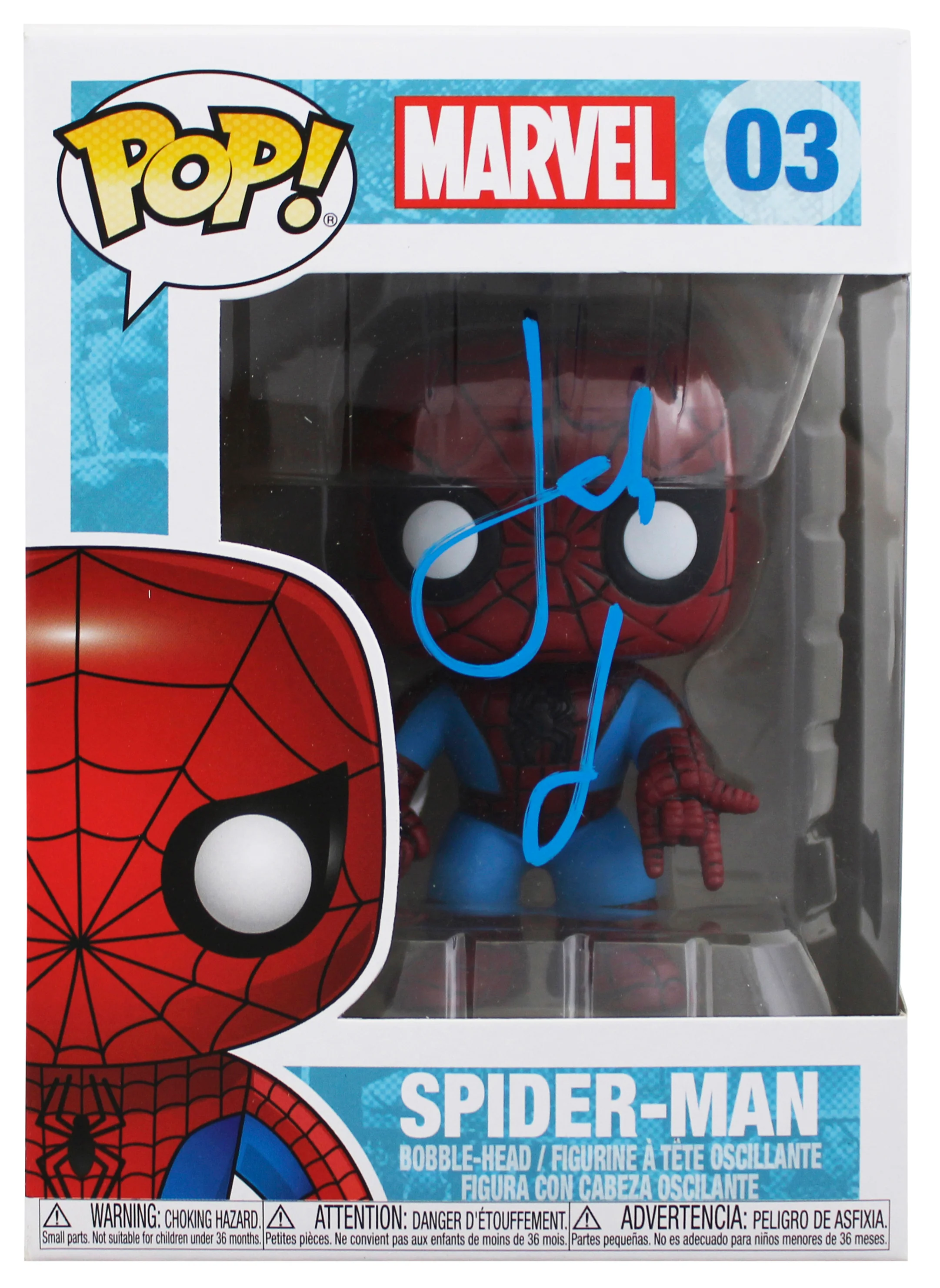 Jake Johnson Signed Marvel Spider-Man #3 Funko Pop Vinyl Figure BAS #BU55093 - Image 2