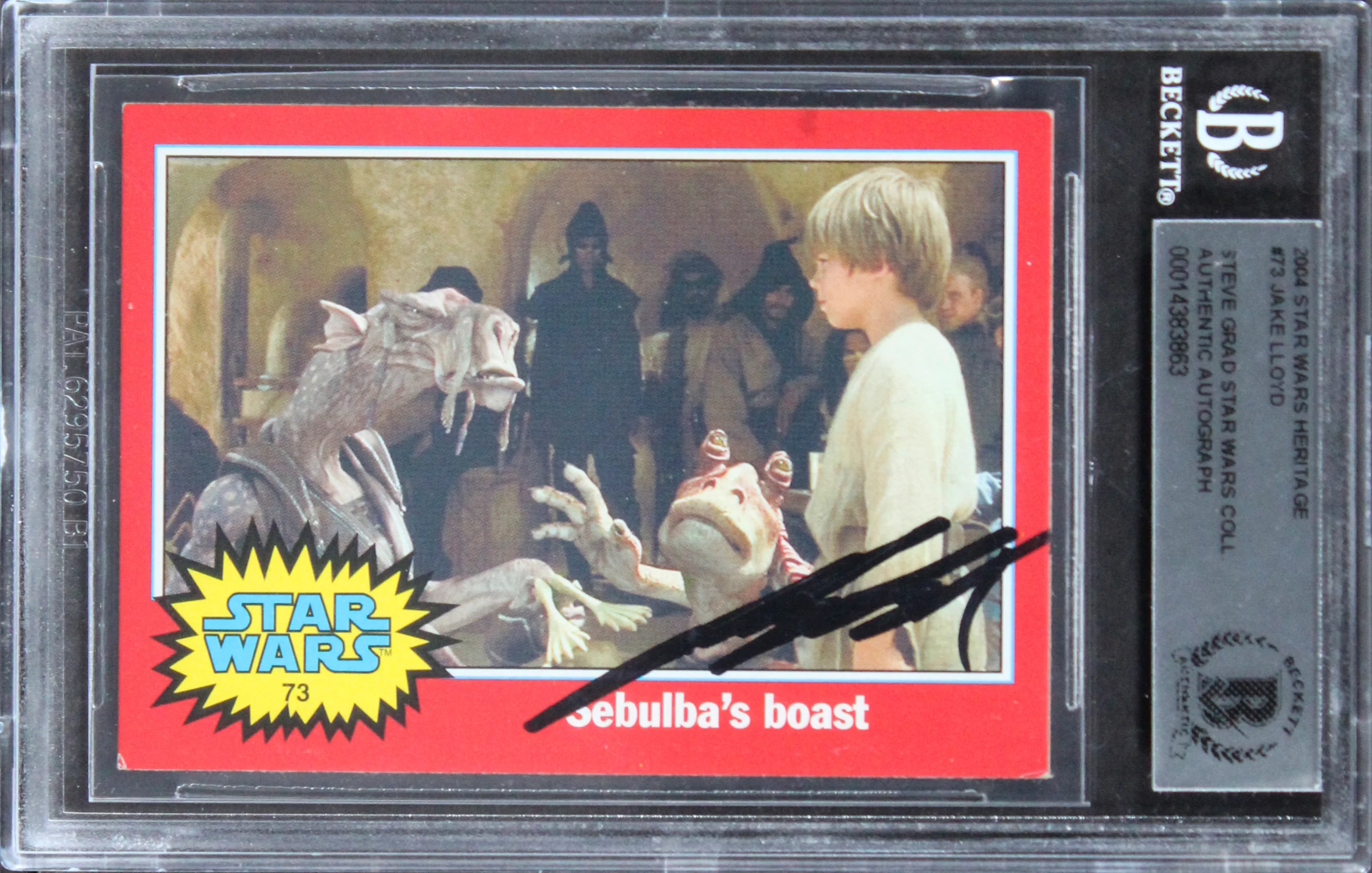 Jake Lloyd Authentic Signed 2004 Star Wars Heritage #73 Card BAS Slabbed - Image 2