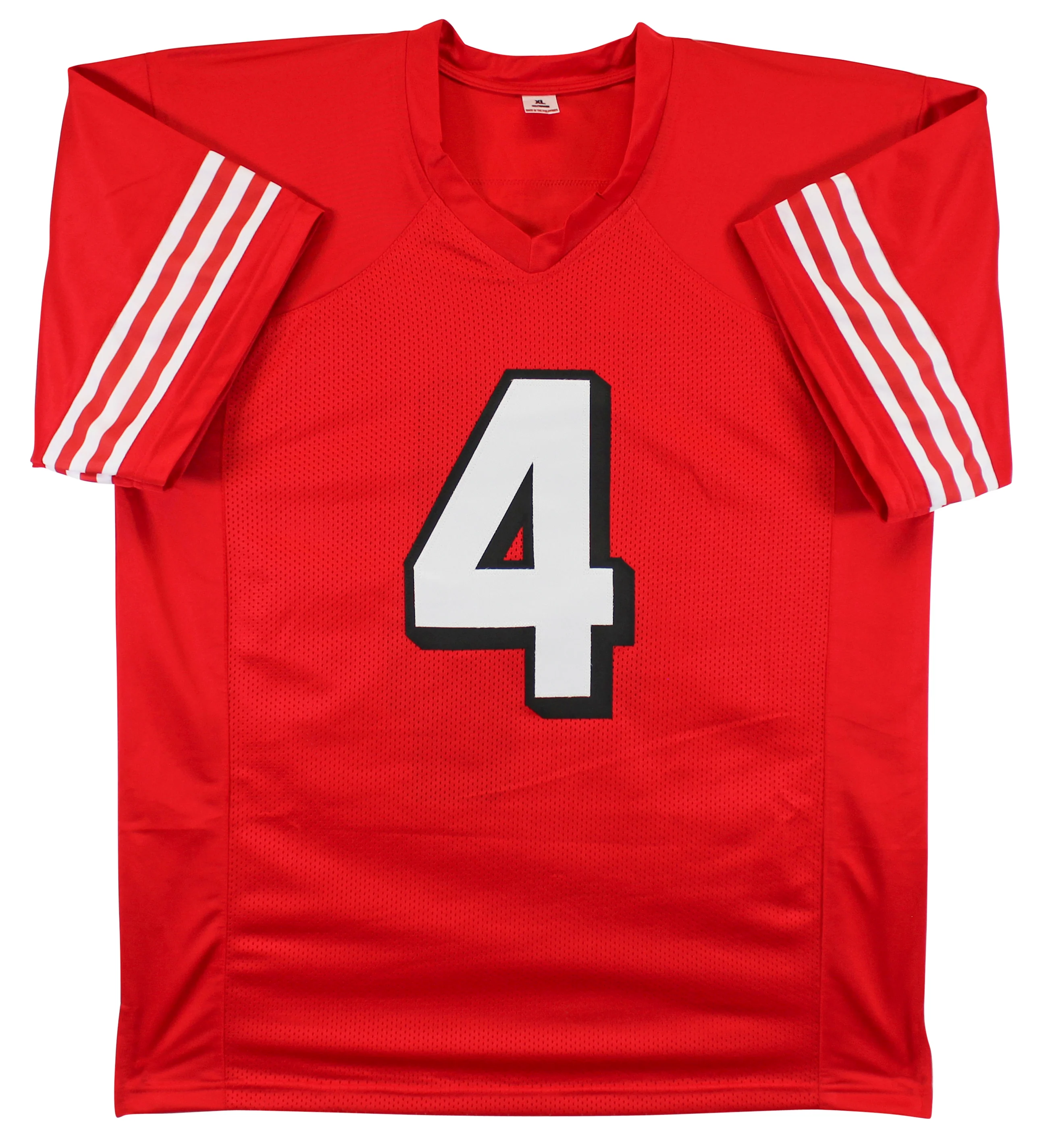 Jake Moody Authentic Signed Red Pro Style Jersey w/ Dropshadow BAS Witnessed - Image 4