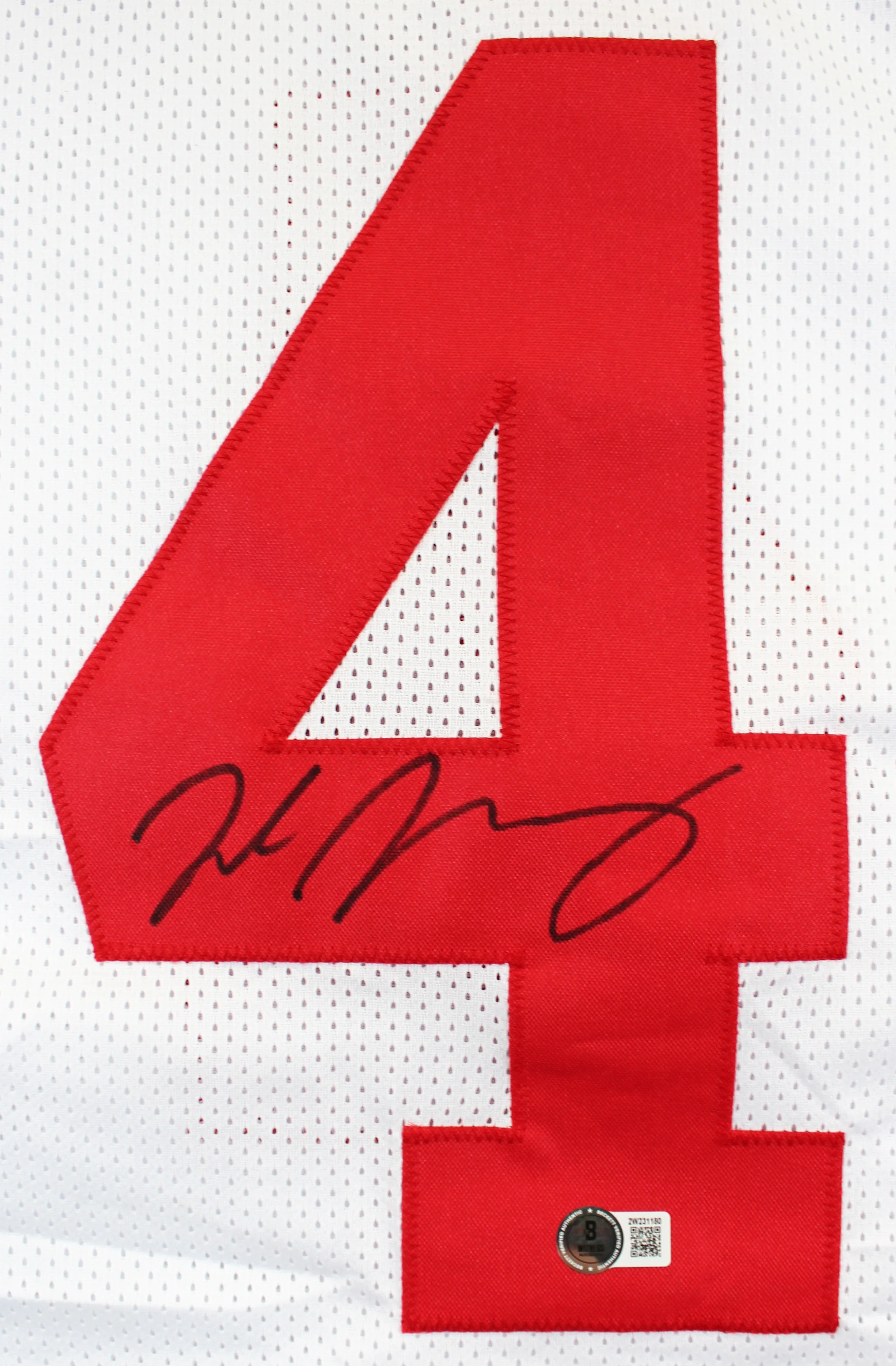 Jake Moody Authentic Signed White Pro Style Jersey Autographed BAS Witnessed - Image 3