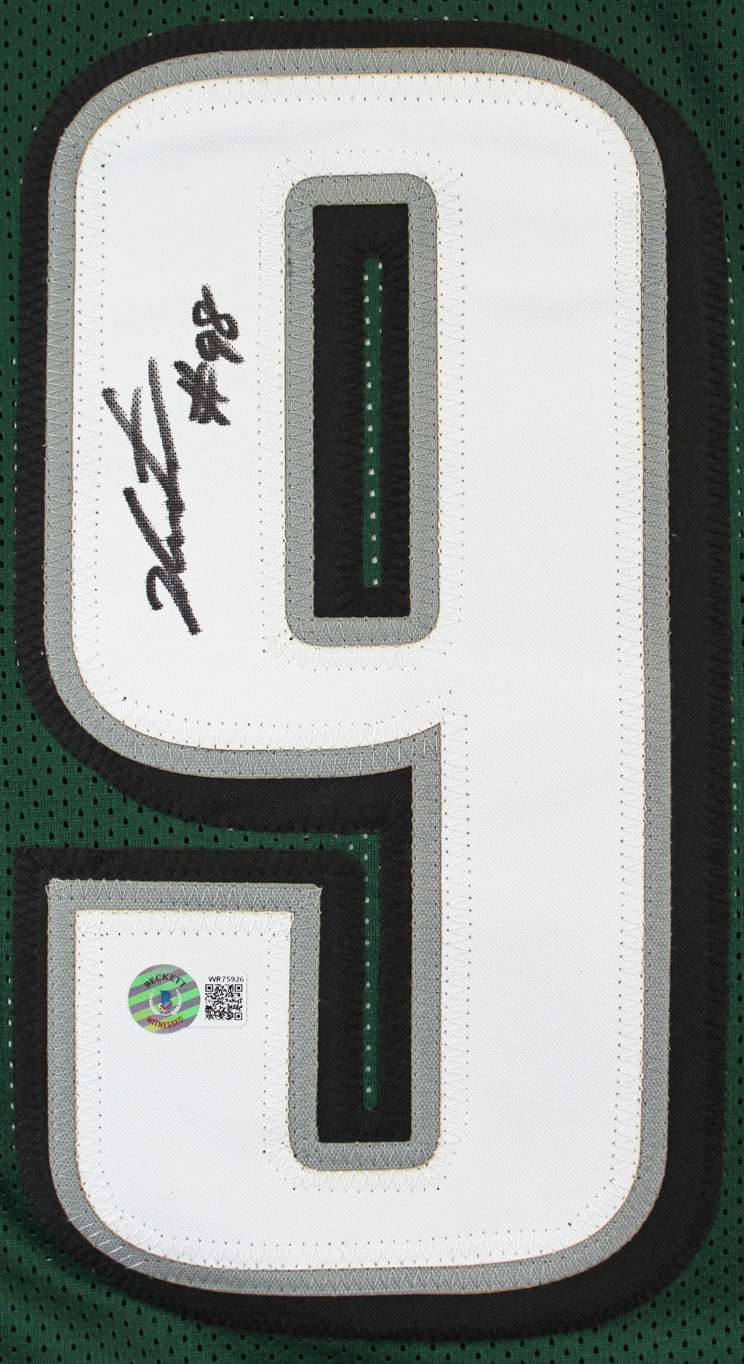 Jalen Carter Authentic Signed Green Pro Style Jersey BAS Witness - Image 3