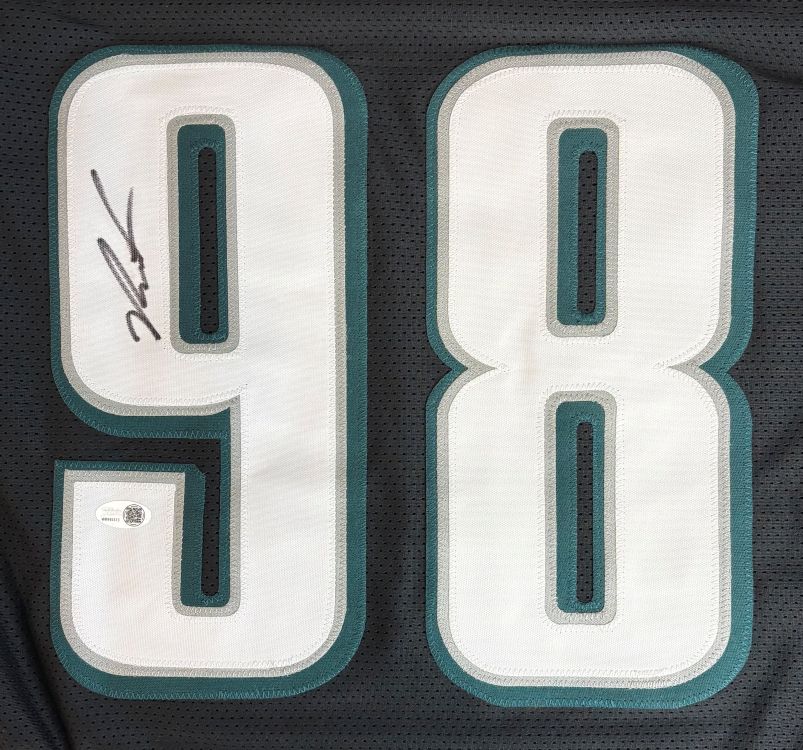 Jalen Carter Philadelphia Signed Black Football Jersey JSA QR Hologram - Image 2
