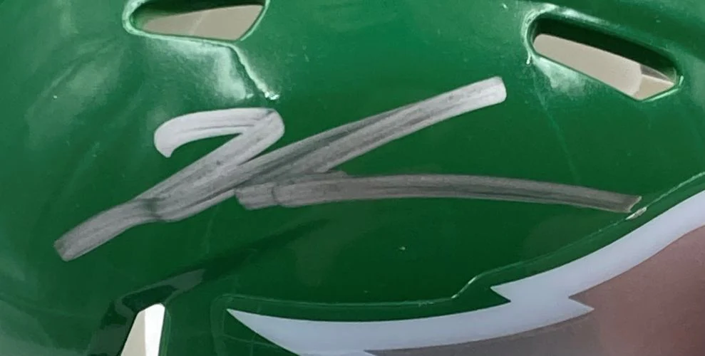 Jalen Carter Signed Eagles Kelly Green Mini Helmet BAS w/ Super Bowl 59 LIX Case - Image 2