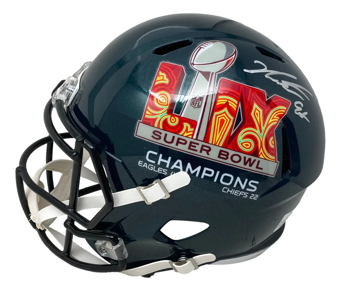Jalen Carter Signed Philadelphia Eagles FS Super Bowl 59 Replica Helmet BAS