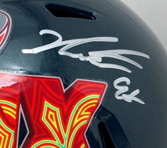 Jalen Carter Signed Philadelphia Eagles FS Super Bowl 59 Replica Helmet BAS - Image 2