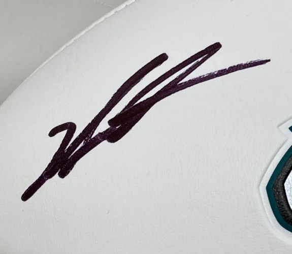 Jalen Carter Signed Philadelphia Eagles Logo Football BAS w/ Super Bowl 59 LIX Case - Image 2