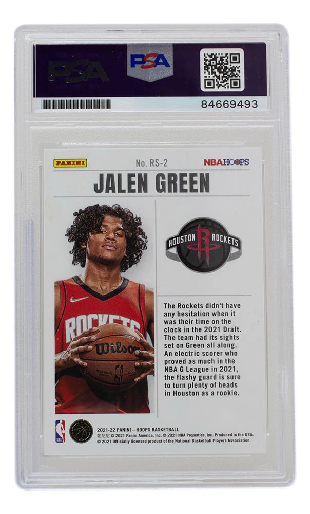 Jalen Green Signed Houston Rockets 2021 NBA Hoops Special Rookie Card #RS2 PSA/DNA - Image 2