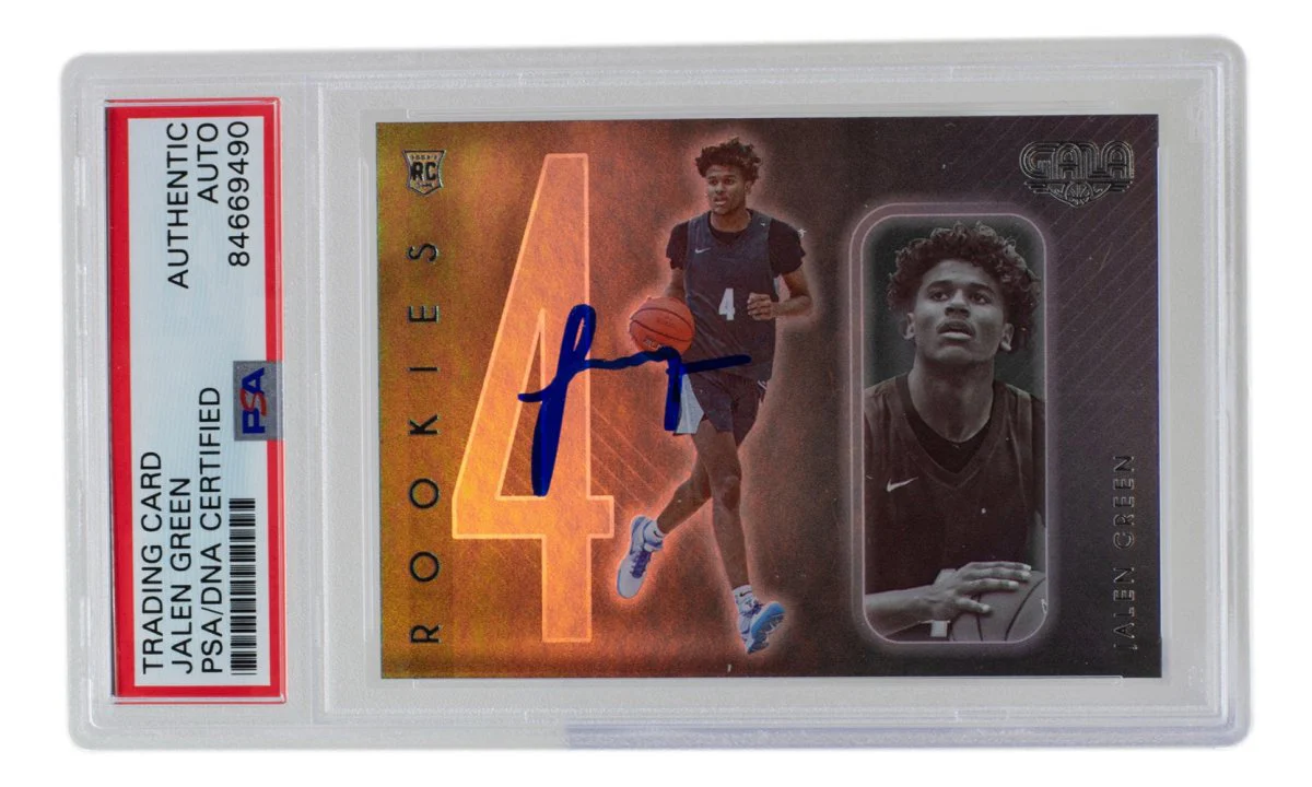Jalen Green Signed Rockets 2021 Panini Chronicles Gala Rookie Card #184 PSA/DNA - Image 2