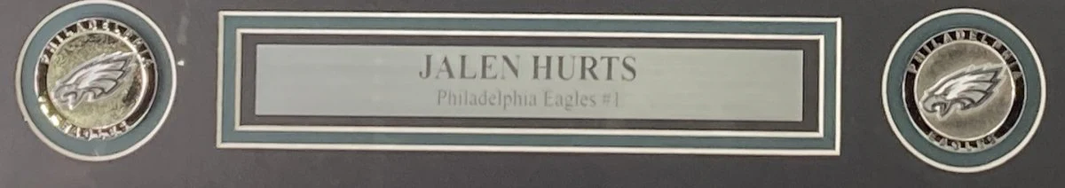 Jalen Hurts Signed Framed 16x20 Philadelphia Eagles Scream Collage Photo JSA ITP - Image 3