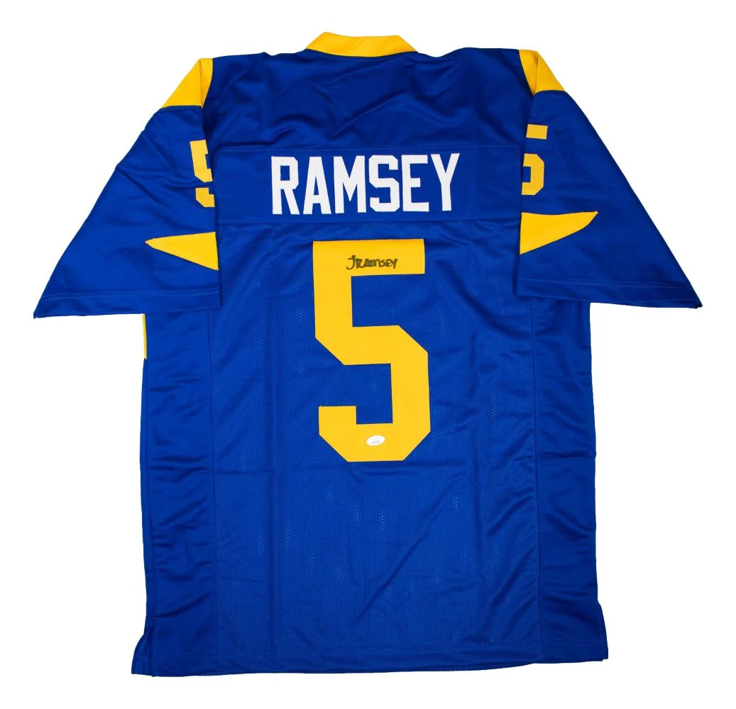 Jalen Ramsey Los Angeles Signed Blue Football Jersey JSA
