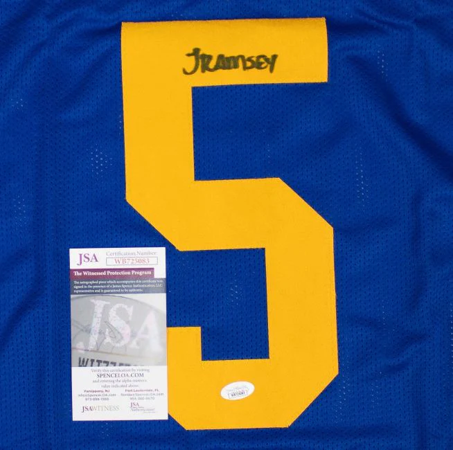 Jalen Ramsey Los Angeles Signed Blue Football Jersey JSA - Image 2