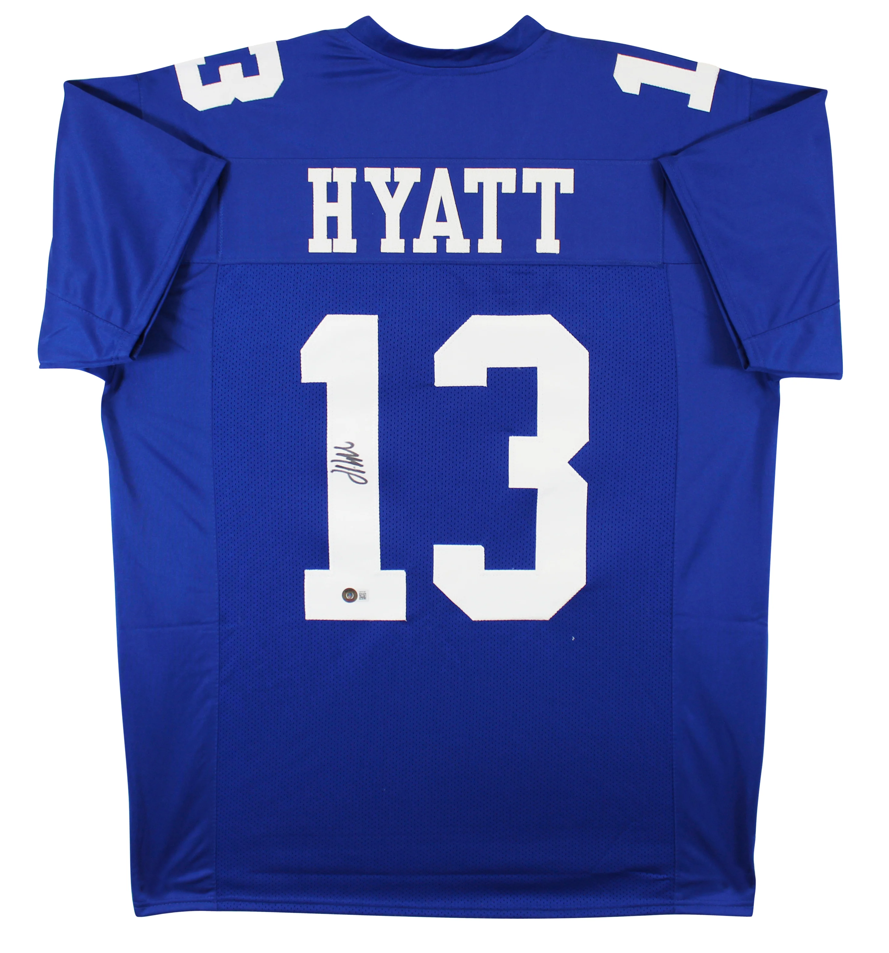 Jalin Hyatt Authentic Signed Blue Pro Style Jersey Autographed BAS Witnessed 2 - Image 2