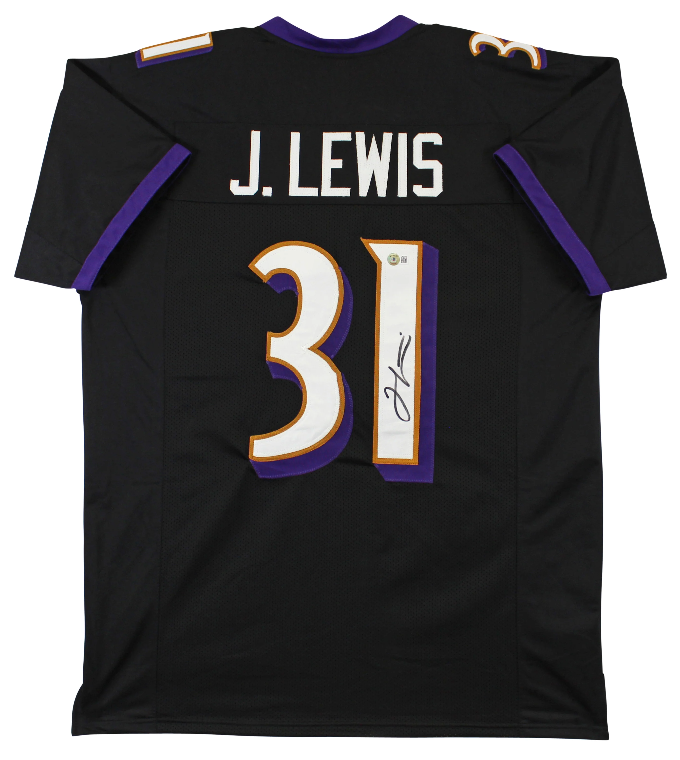 Jamal Lewis Authentic Signed Black Pro Style Jersey Autographed BAS Witnessed - Image 2