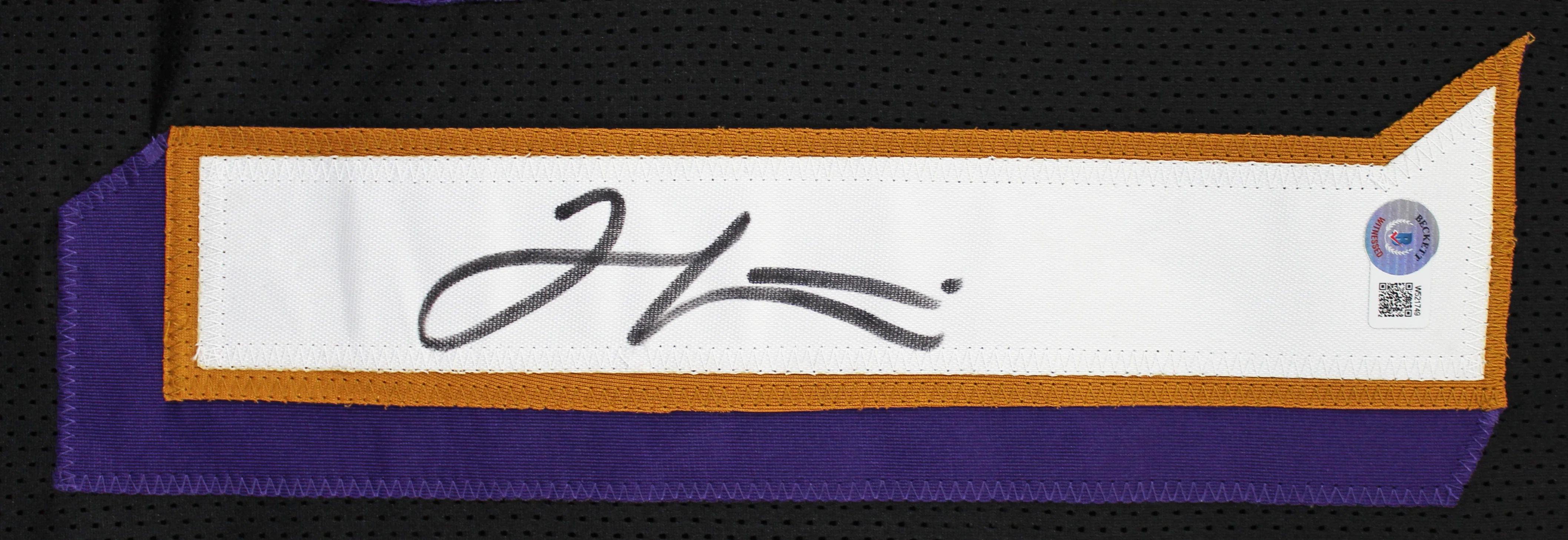 Jamal Lewis Authentic Signed Black Pro Style Jersey Autographed BAS Witnessed - Image 3