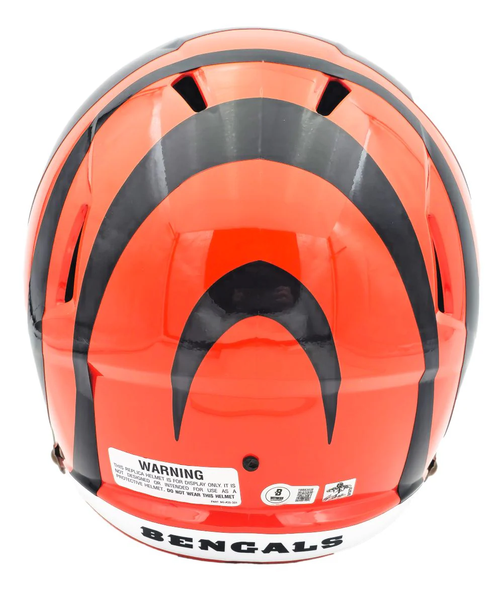 Ja'Marr Chase Signed Cincinnati Bengals Full Size Replica Helmet BAS - Image 3