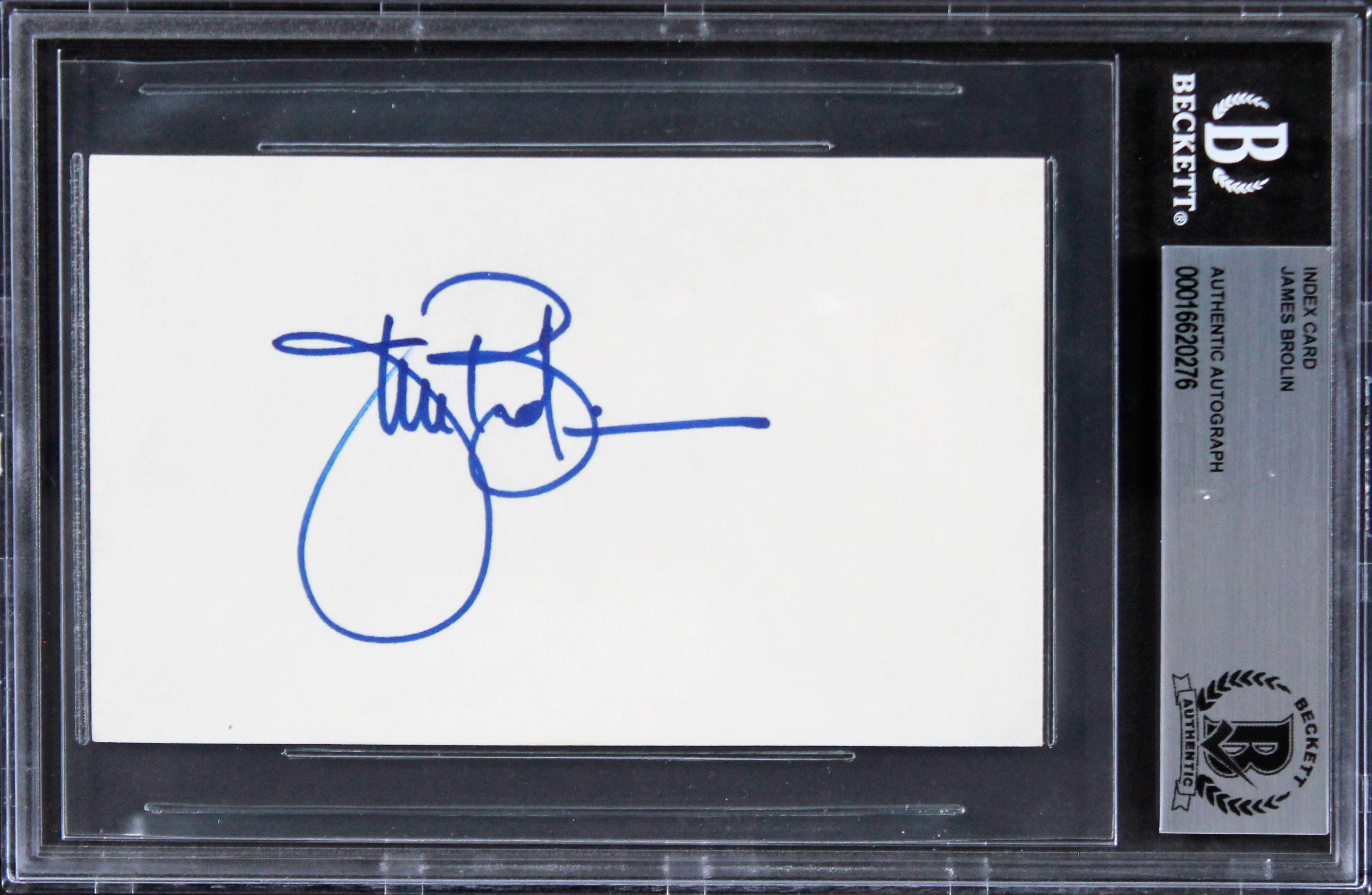 James Brolin The Amityville Horror Signed 3x5 Index Card Autographed BAS Slabbed - Image 2