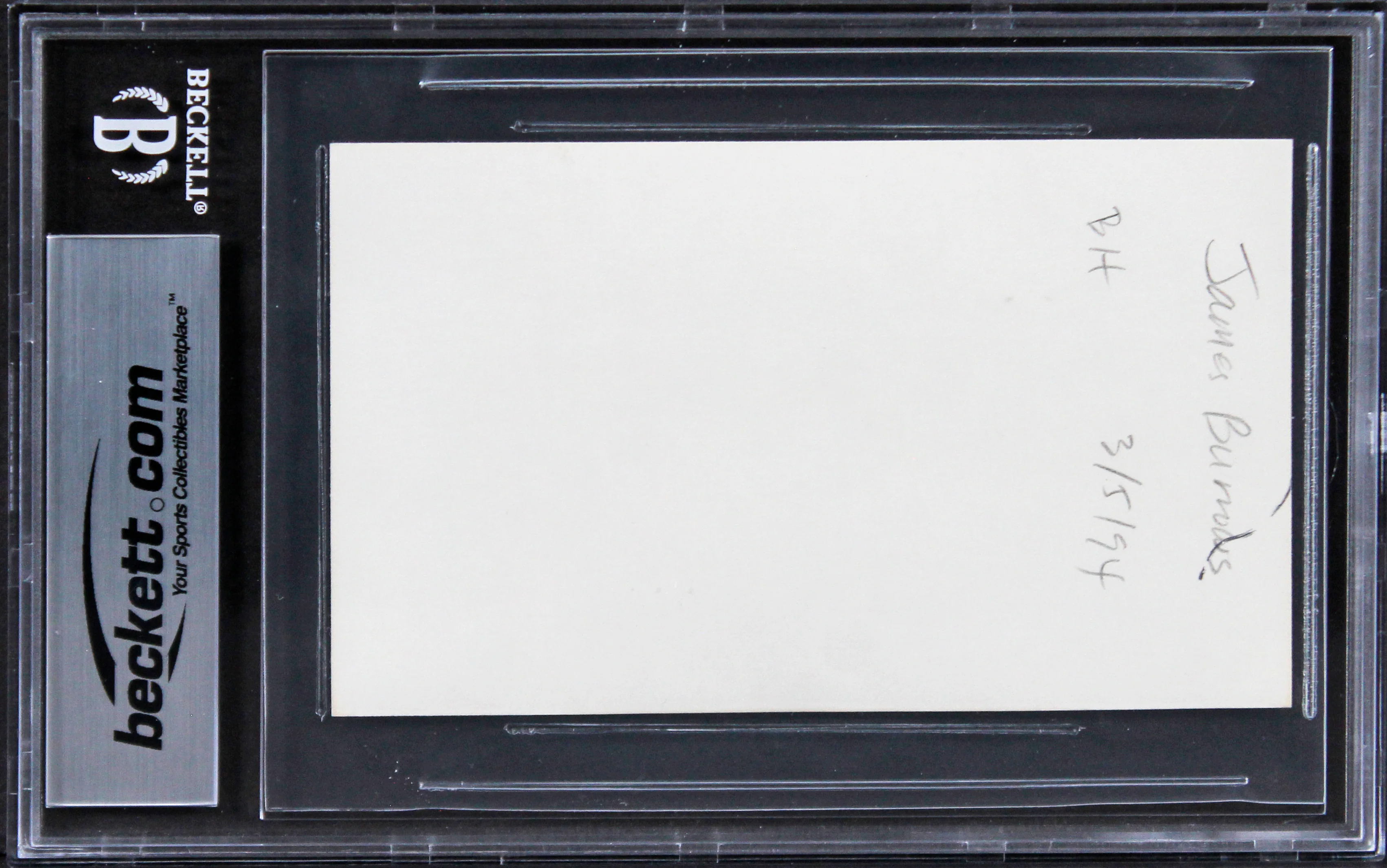 James Burrows Cheers Authentic Signed 3x5 Index Card Autographed BAS Slabbed 1 - Image 3