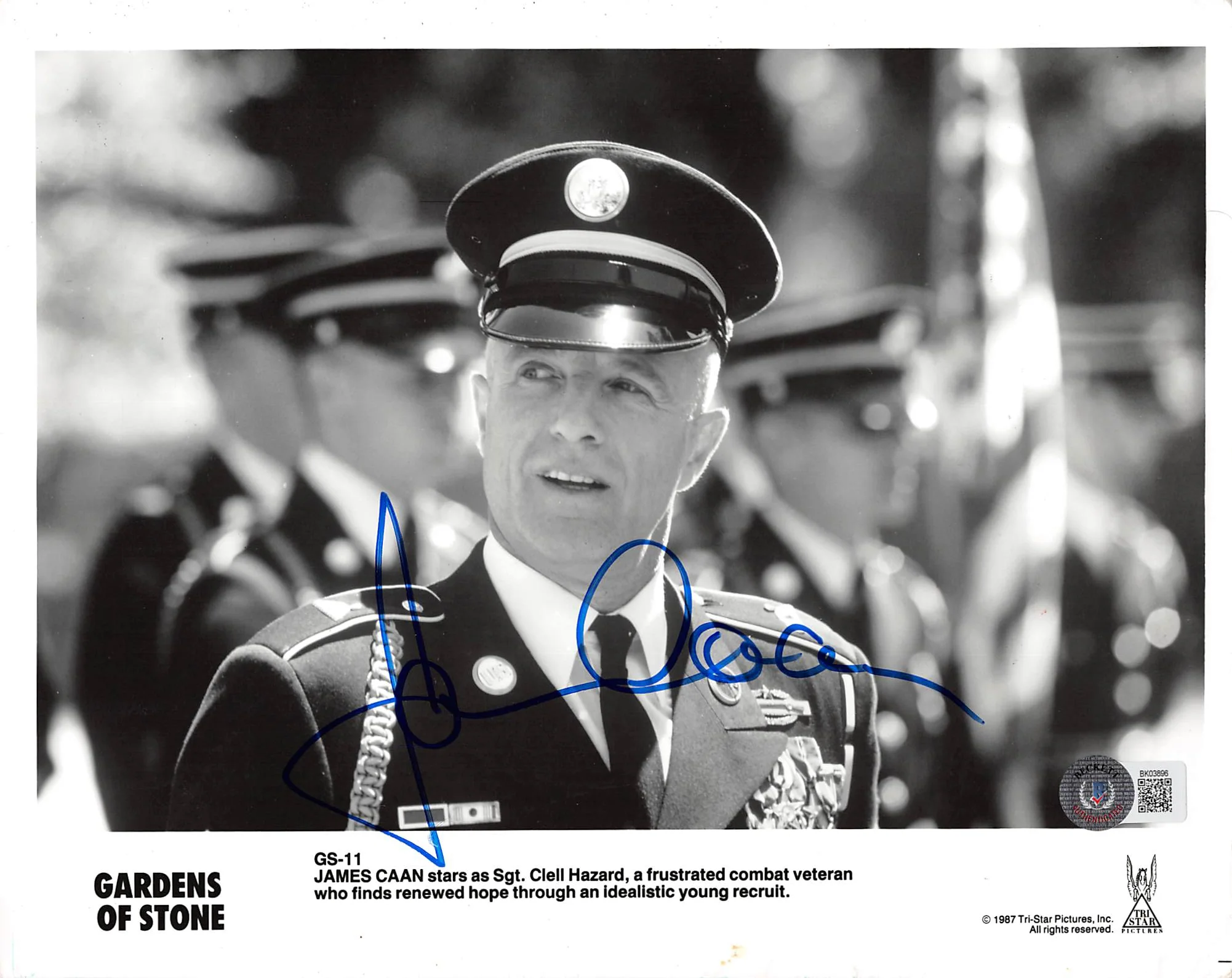 James Caan Gardens of Stone Authentic Signed 8x10 Photo Autographed BAS #BK03896 - Image 2
