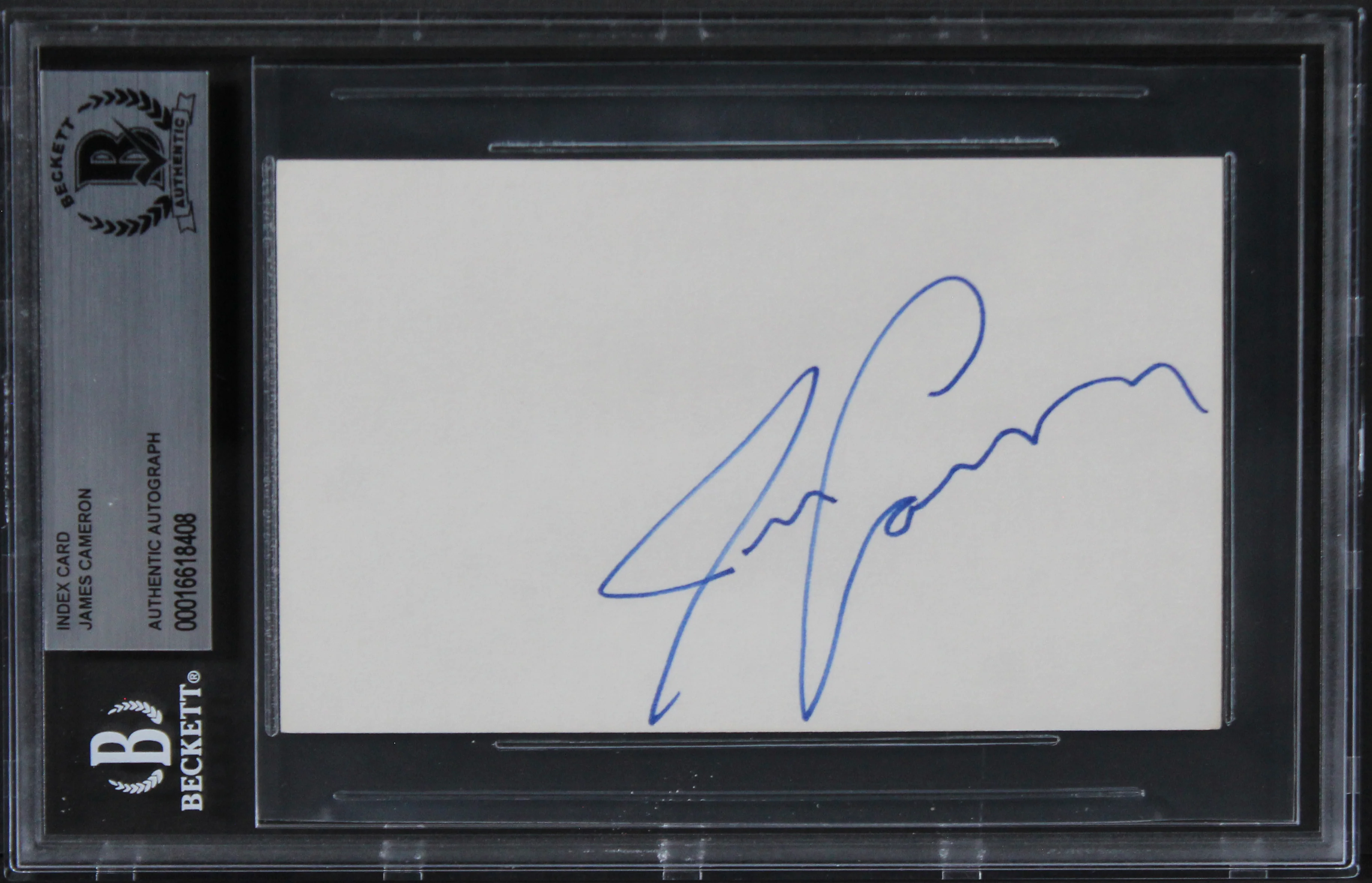 James Cameron Titanic Authentic Signed 3x5 Index Card Autographed BAS Slabbed 1 - Image 2