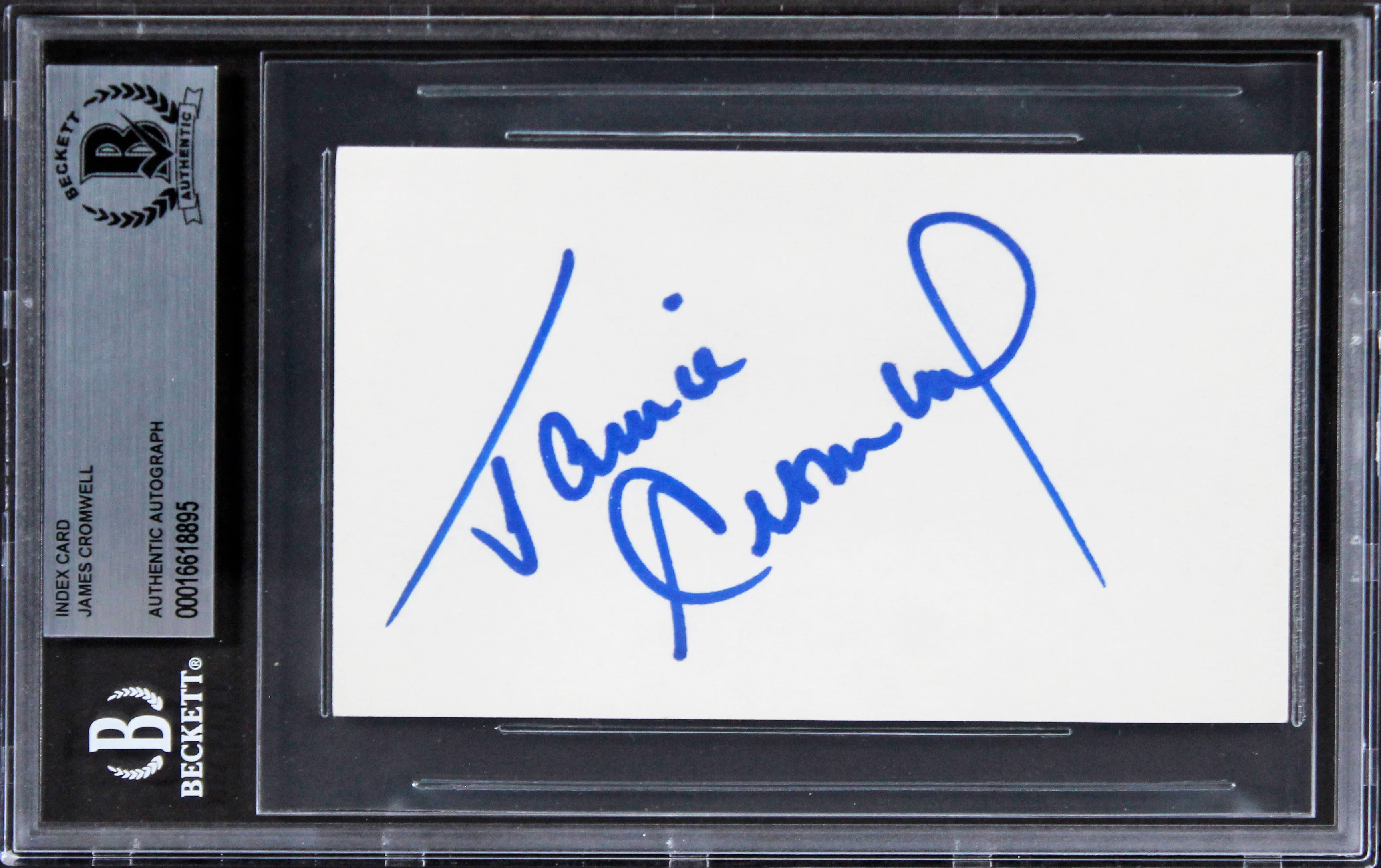 James Cromwell The Green Mile Signed 3x5 Index Card Autographed BAS Slabbed - Image 2