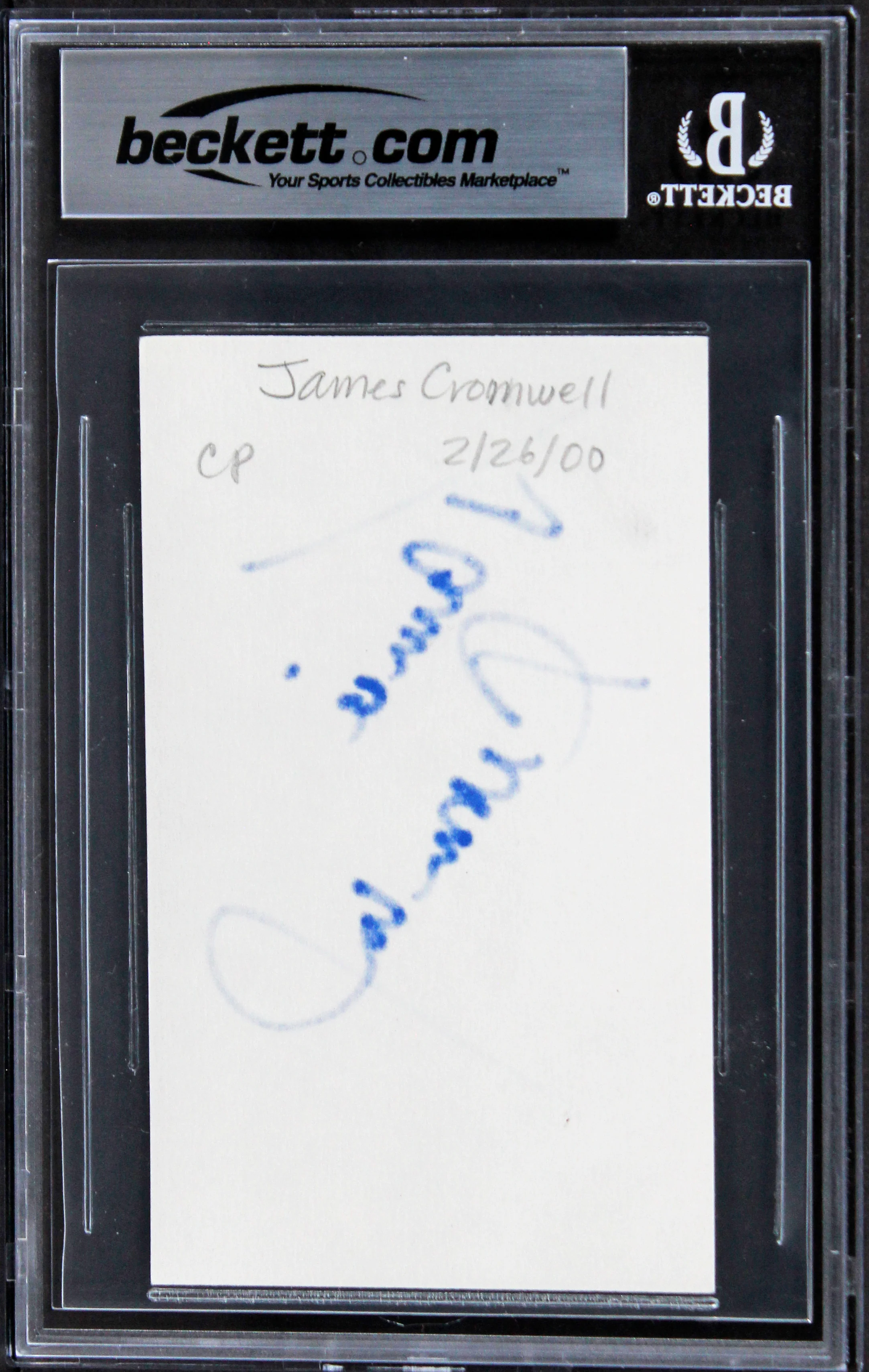James Cromwell The Green Mile Signed 3x5 Index Card Autographed BAS Slabbed - Image 3
