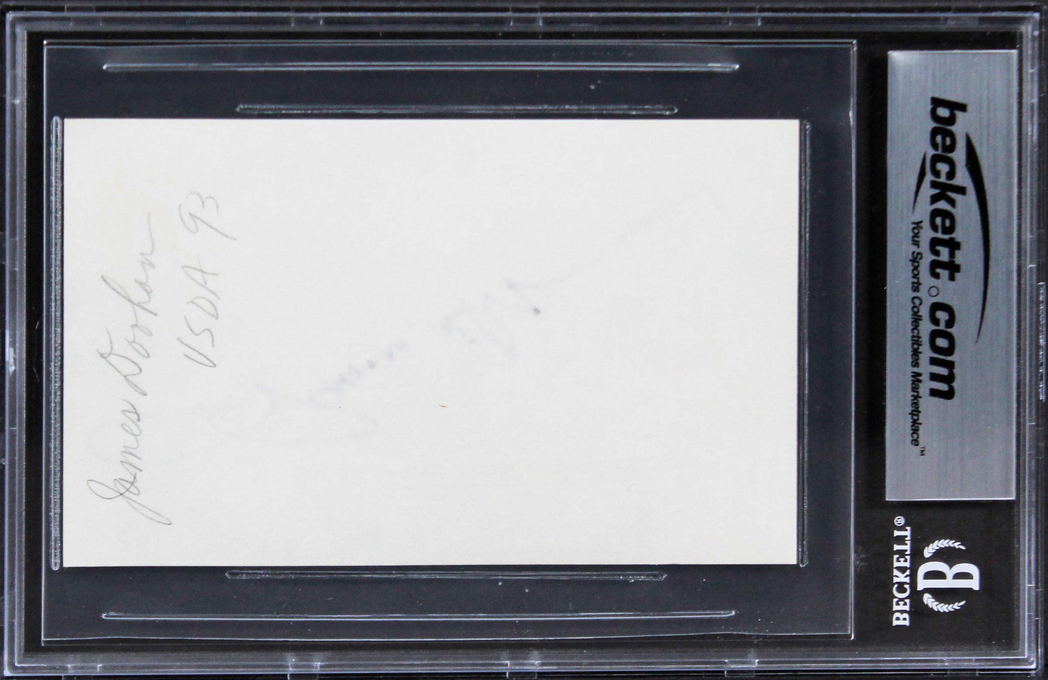 James Doohan Star Trek Authentic Signed 3x5 Index Card Autographed BAS Slabbed 2 - Image 3