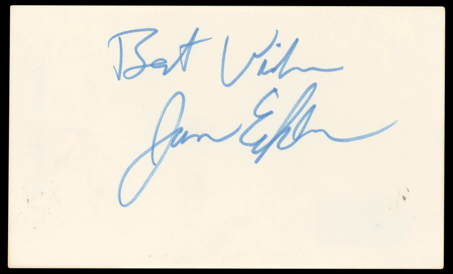 James Eckhouse Beverly Hills, 90210 Authentic Signed 3x5 Index Card BAS #BP50613
