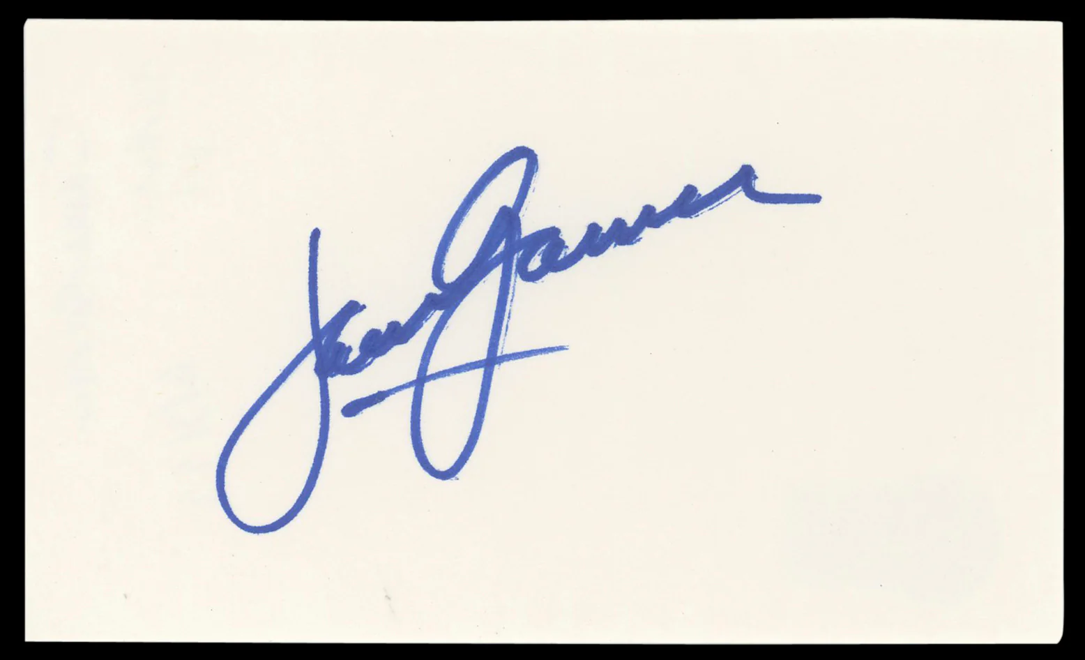 James Garner Maverick Authentic Signed 3x5 Index Card Autographed BAS #BM57052 - Image 2