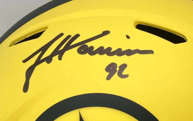James Harrison Signed Pittsburgh Steelers FS Rave Speed Replica Helmet BAS ITP - Image 2